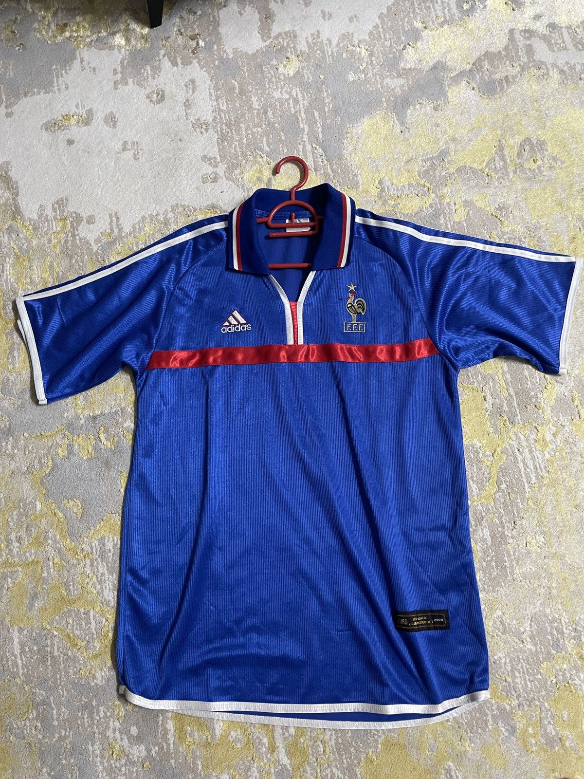 Adidas 🇫🇷 France Euro 2000 Home Jersey – Adidas (Retro Reissue) Size US L / EU 52-54 / 3 - 1 Thumbnail