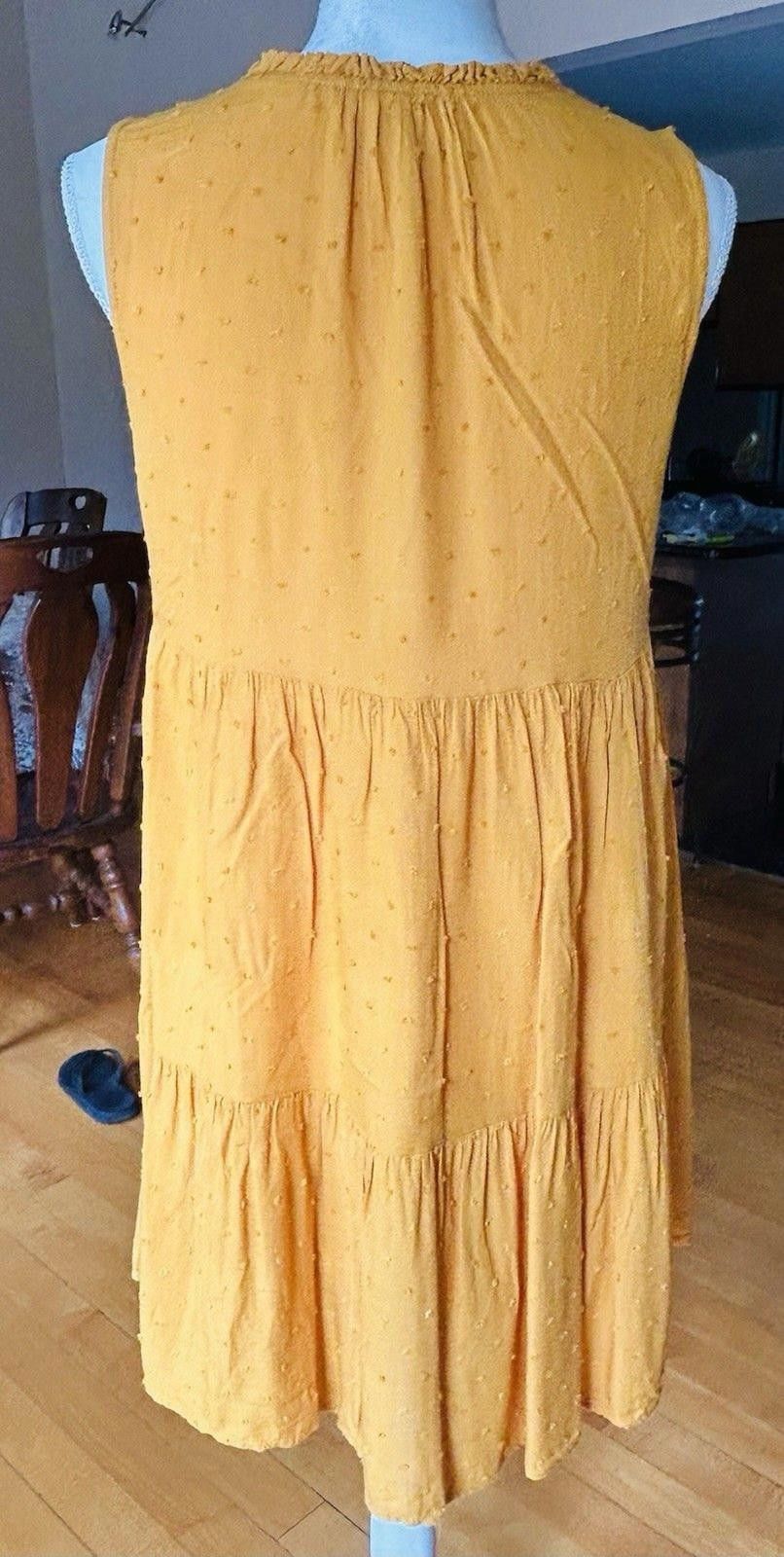 Free People Free People Luna Gold Yellow Boho Festival Babydoll Dress Size S / US 4 / IT 40 - 4 Thumbnail