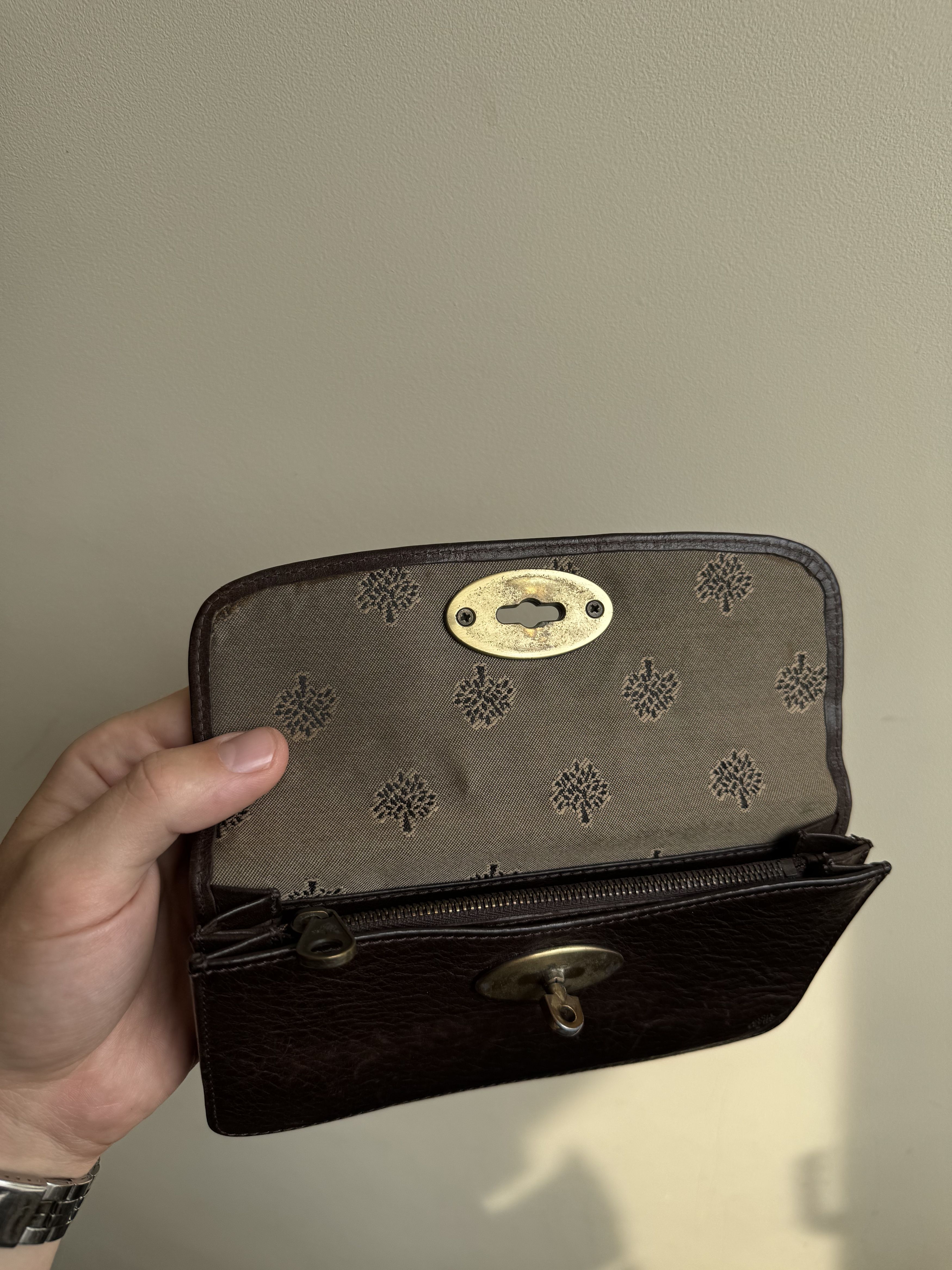 Mulberry Vintage Mulberry Long Postman Lock Wallet Purse Oak Brown Size ONE SIZE - 9 Thumbnail