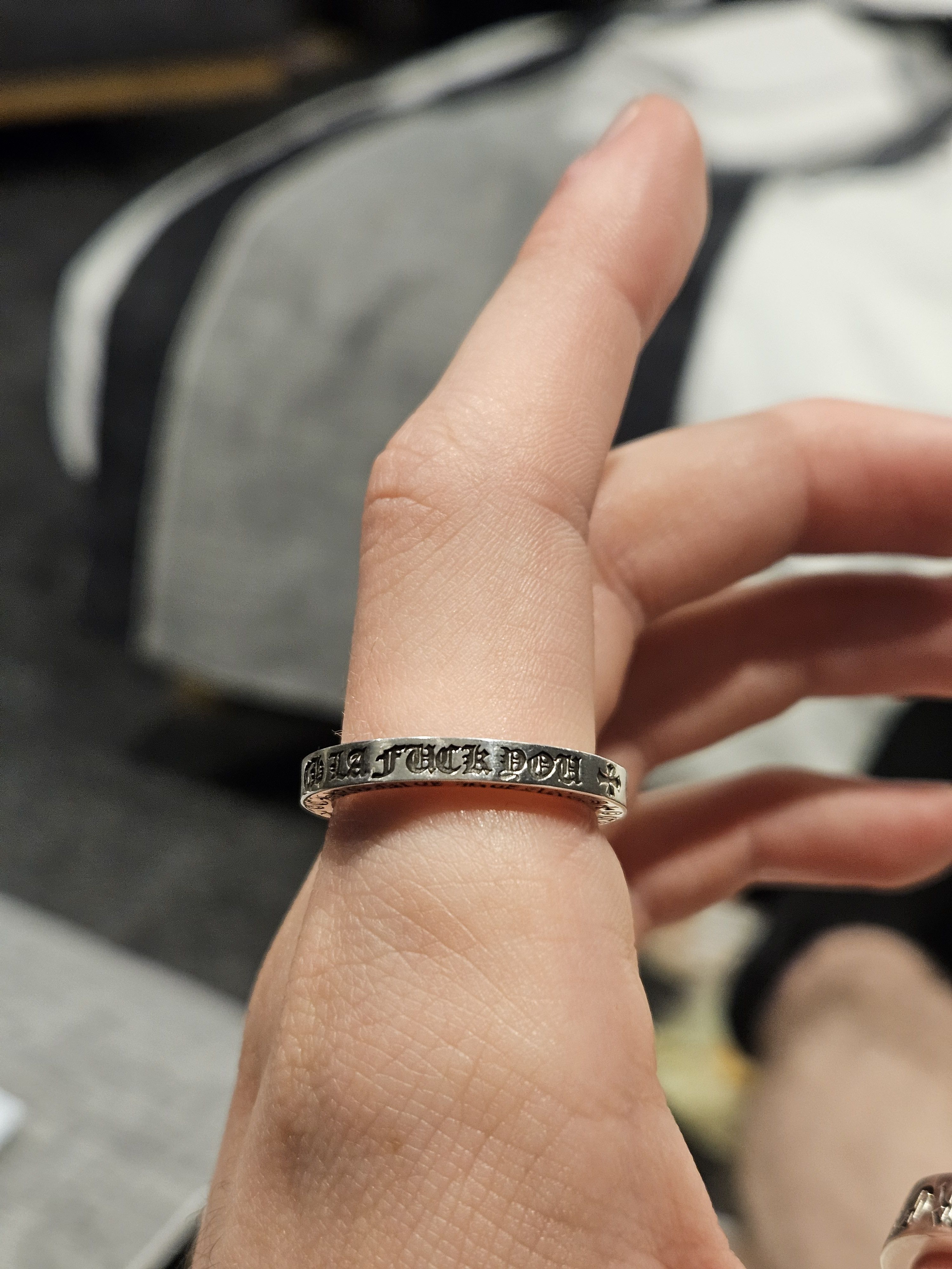 Chrome Hearts Chrome Hearts Fuck You 3MM 2001. 925 Silver Spacer Size ONE SIZE - 6 Thumbnail