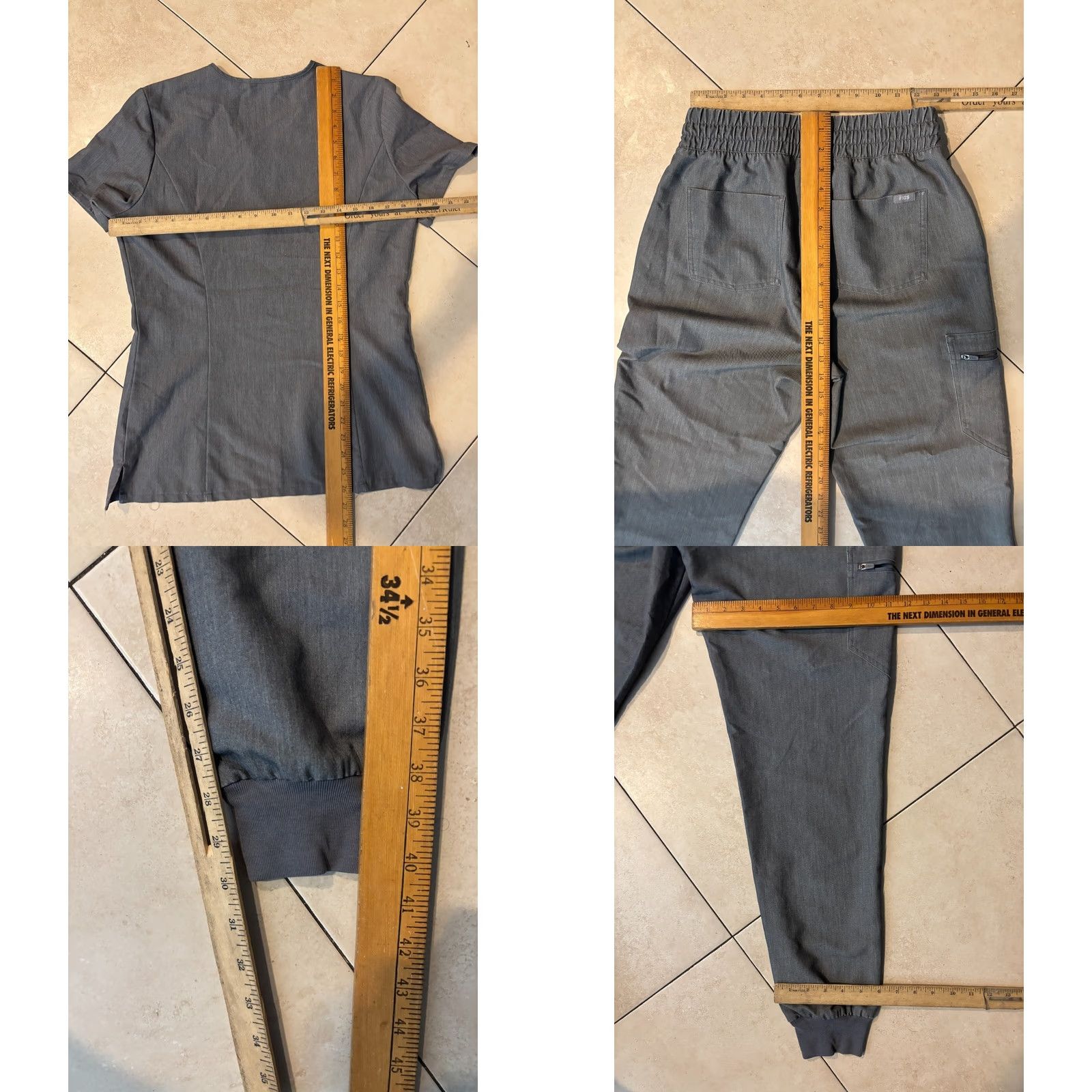 Vintage Figs Scrub Set Womens S Top S Gray Yola Skinny Pants 5766 Size S / US 4 / IT 40 - 8 Thumbnail