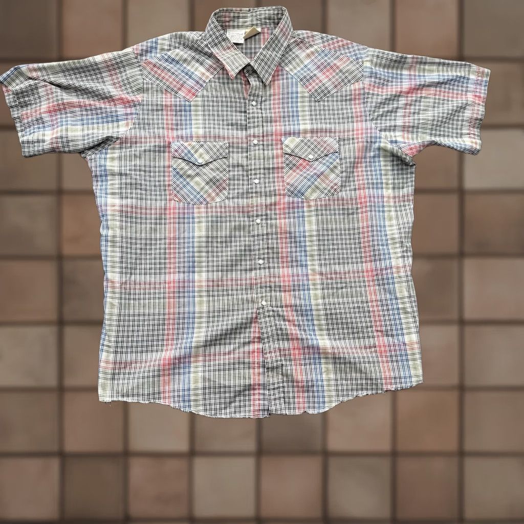 Vintage VINTAGE Western Frontier Shirt Men 2XL Polyester Cowboy Short Sleeve Rodeo West Size US XXL / EU 58 / 5 - 1 Thumbnail
