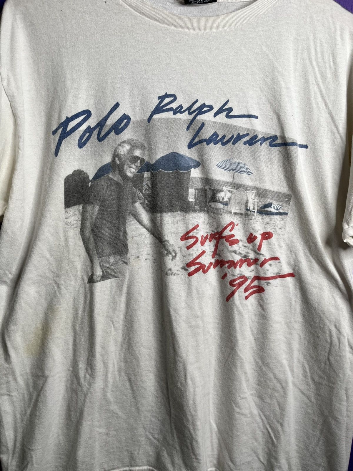 Polo Ralph Lauren × Vintage Vintage 1995 Polo Ralph Lauren surfs up summer t-shirt Size US L / EU 52-54 / 3 - 3 Thumbnail