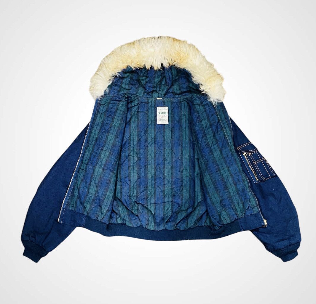 Japanese Brand A11 Rare - Eastboy Fur Hoodie Bomber Jacket Size US L / EU 52-54 / 3 - 3 Thumbnail