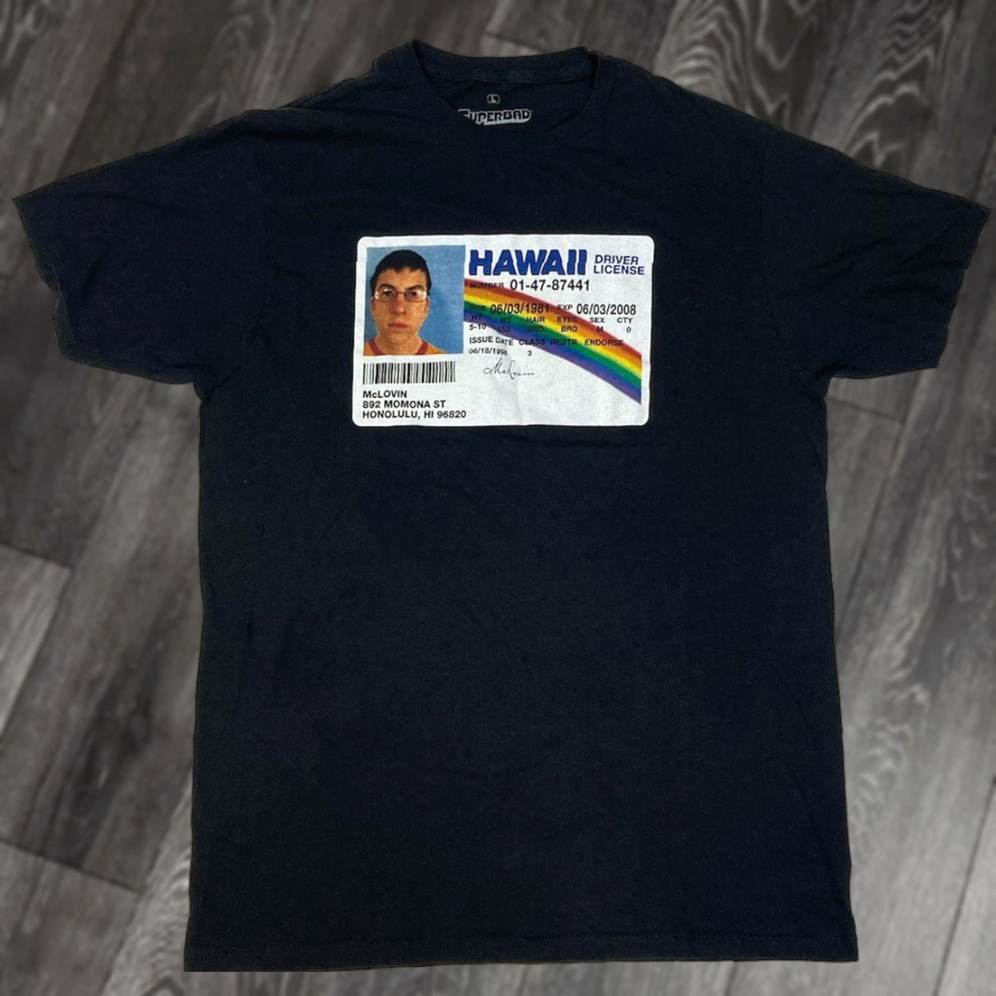 Ripple Junction VINTAGE? Superbad Movie Graphic T-shirt Men Large Black Short Sleeve Driver License Size US L / EU 52-54 / 3 - 1 Thumbnail
