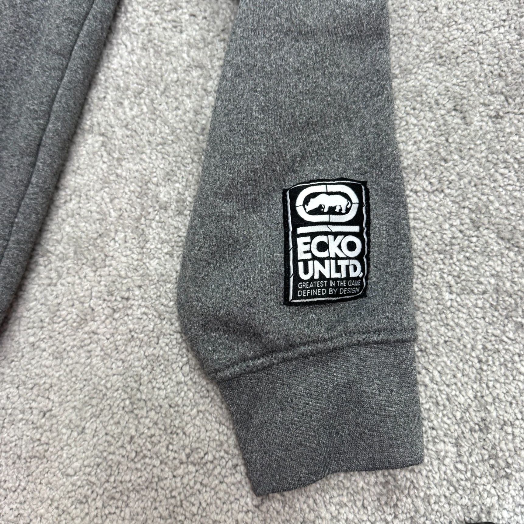 Ecko Unltd. Ecko Unltd. Hoodie Mens Small Gray Embroidered Logo Spellout Graphic Size US S / EU 44-46 / 1 - 5 Thumbnail