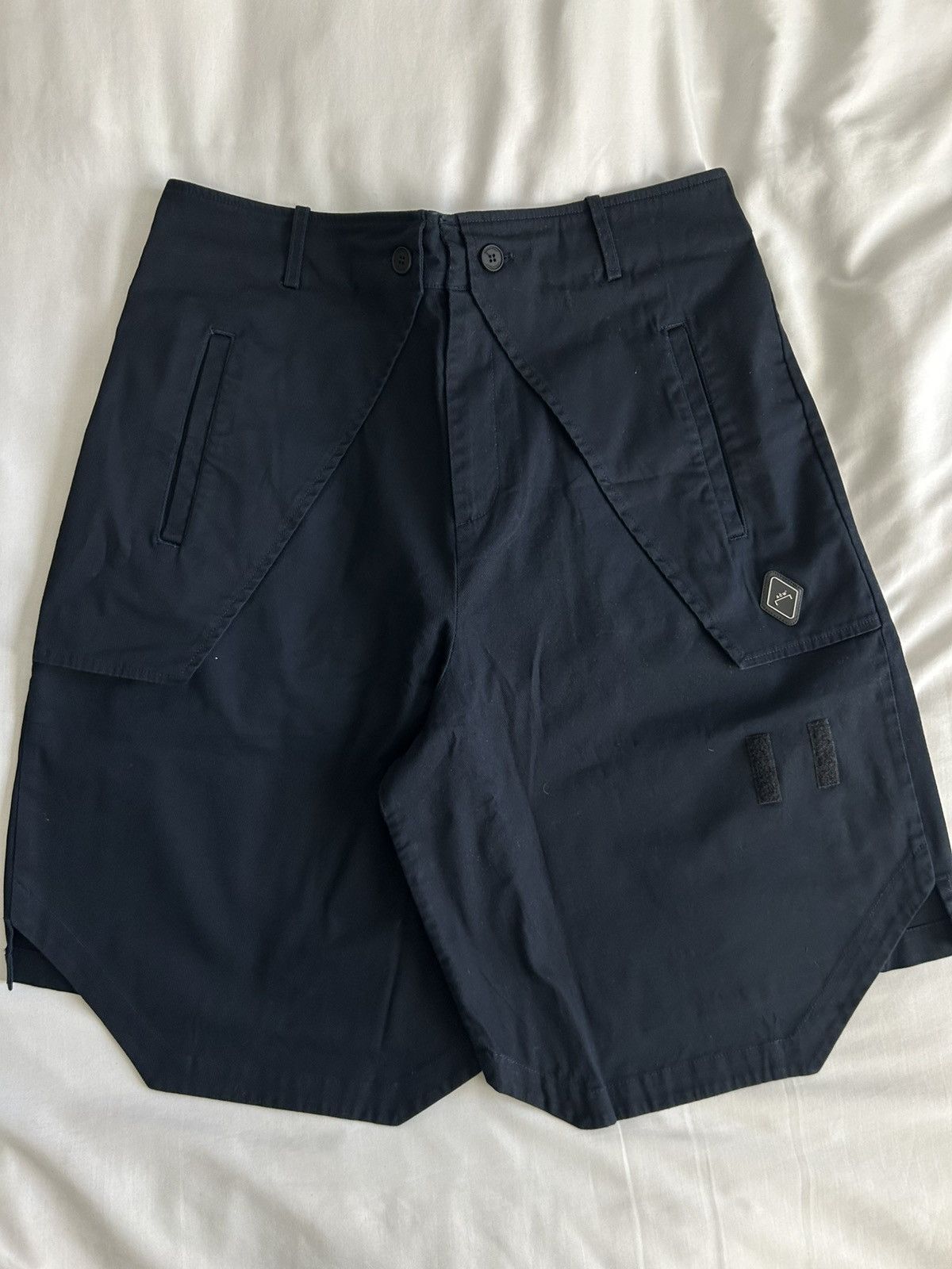 A Cold Wall Overlay Cargo Shorts ACW Cotton Samuel Ross Navy