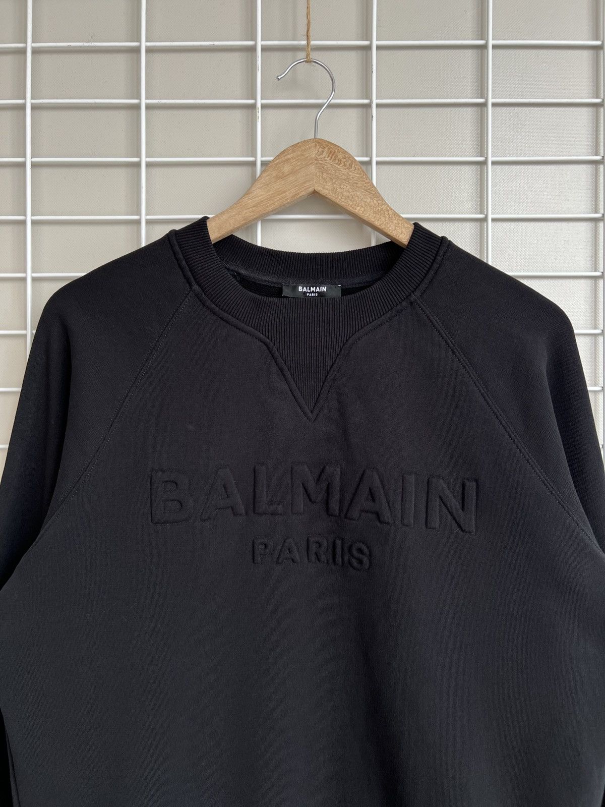 Balmain Balmain Embossed Sweatshirt Mens Size S Black Luxury Sweater Size US S / EU 44-46 / 1 - 2 Thumbnail