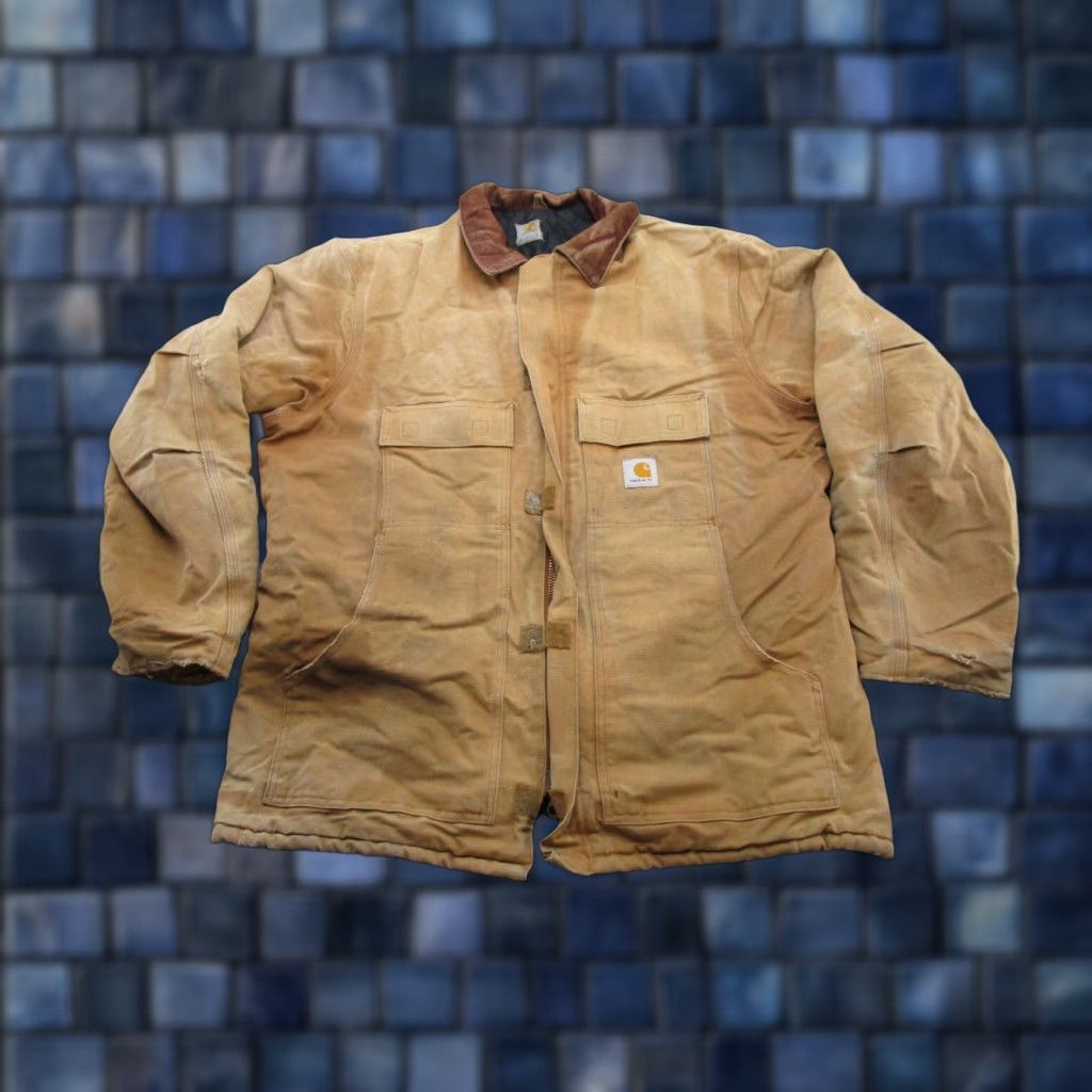 Carhartt VINTAGE Carhartt C003 Duck Quilted Lined Coat Jacket USA Made Size XLT Men Jacket Carhartt Brown Duck Quilted USA C003 XLT Men Size US XL / EU 56 / 4 - 1 Thumbnail