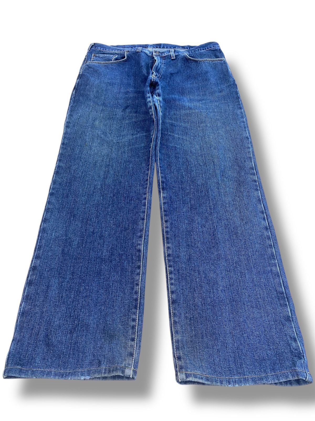 Edwin Edwin Whiskers Dark Blue Wash Style Loose Jeans Size US 42 / EU 58 - 1 Thumbnail