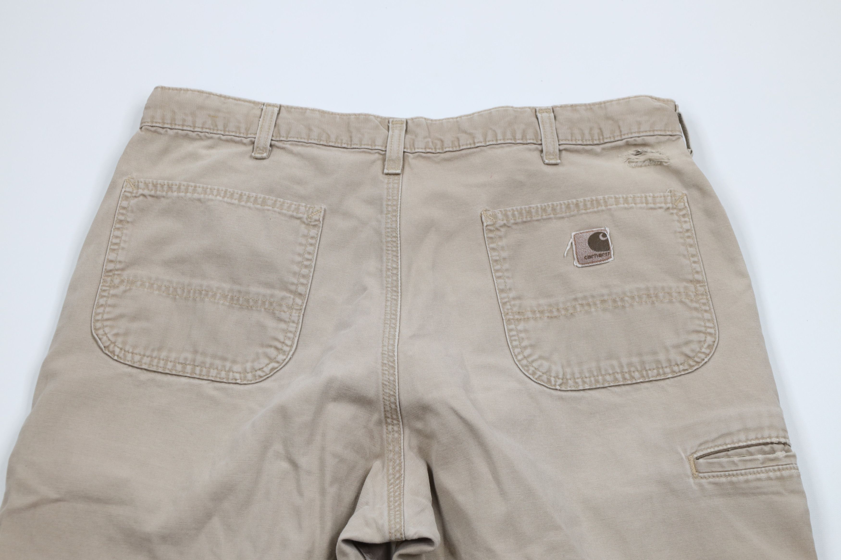 Carhartt × Vintage Vintage Y2K Carhartt Canvas Wide Leg Dungaree Pants Beige Size US 36 / EU 52 - 12 Thumbnail
