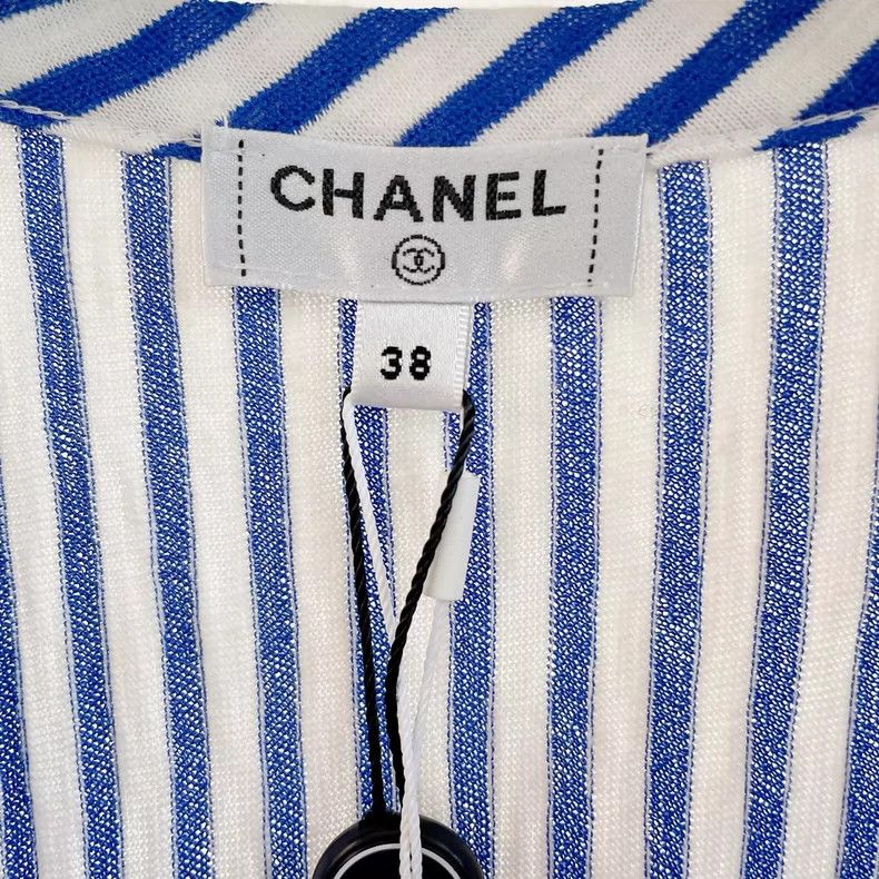 Chanel Chanel Blue and white striped knitted dress Size XS / US 0-2 / IT 36-38 - 5 Thumbnail