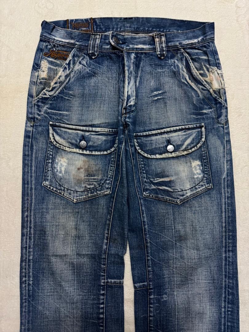 PPFM 💥WIDE💥90's KAPITAL STYLE JAPAN KAPOTAL BUSHPANTS INSANE JEAN Size US 33 - 3 Thumbnail