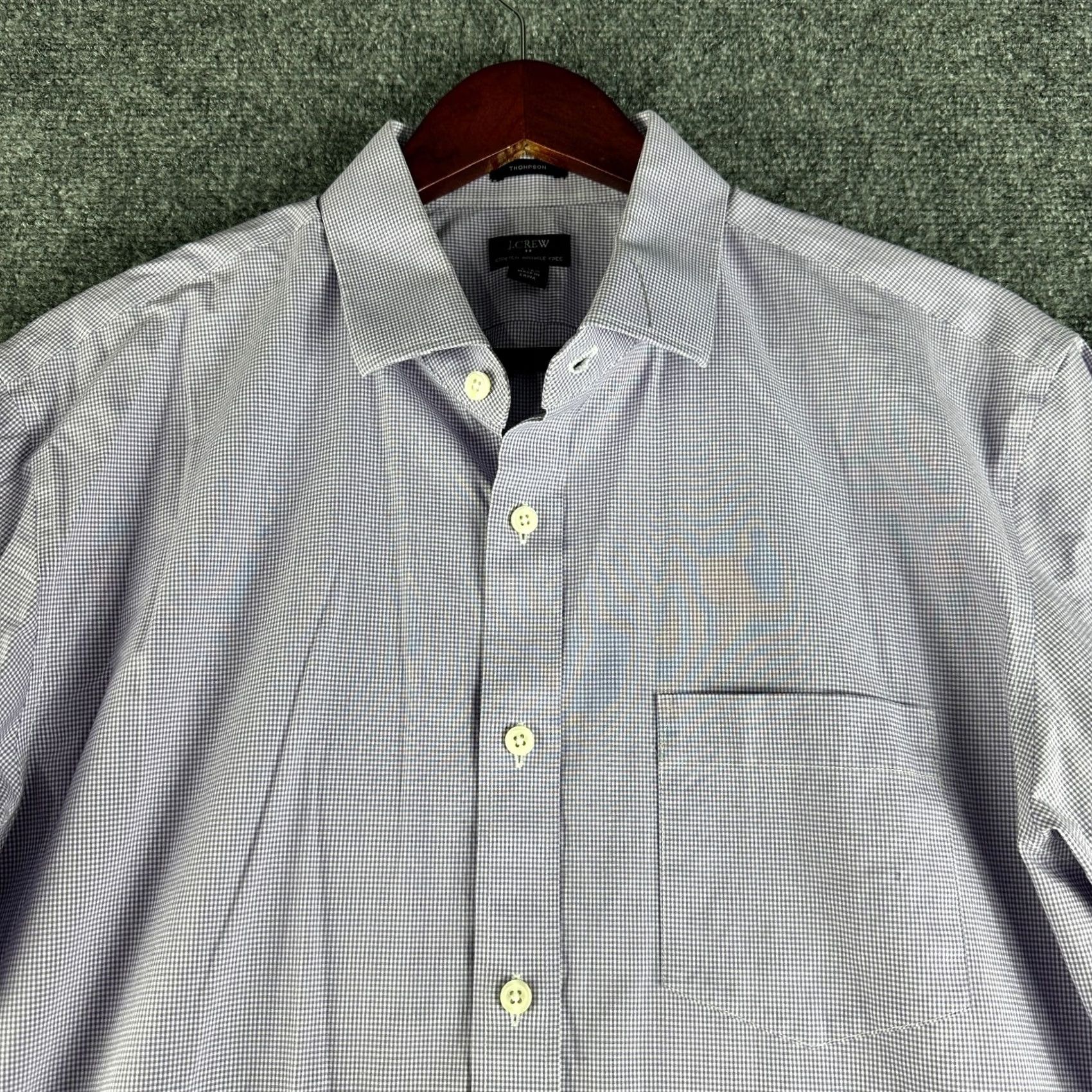 J.Crew J.CREW Shirt Mens L Thompson Purple Cotton Stretch Wrinkle Free Long Sleeve Button-Up Size US L / EU 52-54 / 3 - 4 Thumbnail
