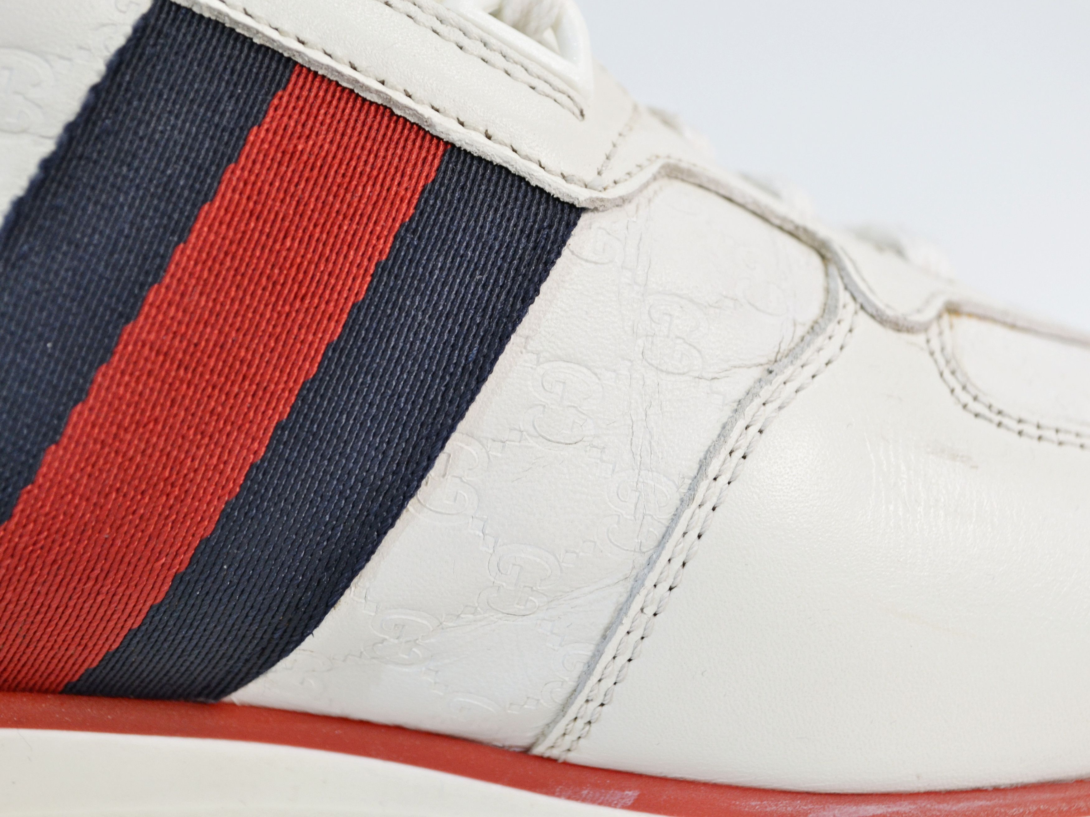 Gucci Gucci Ace SL73 White Monogram Sneakers US8 Size US 8 / IT 38 - 5 Thumbnail