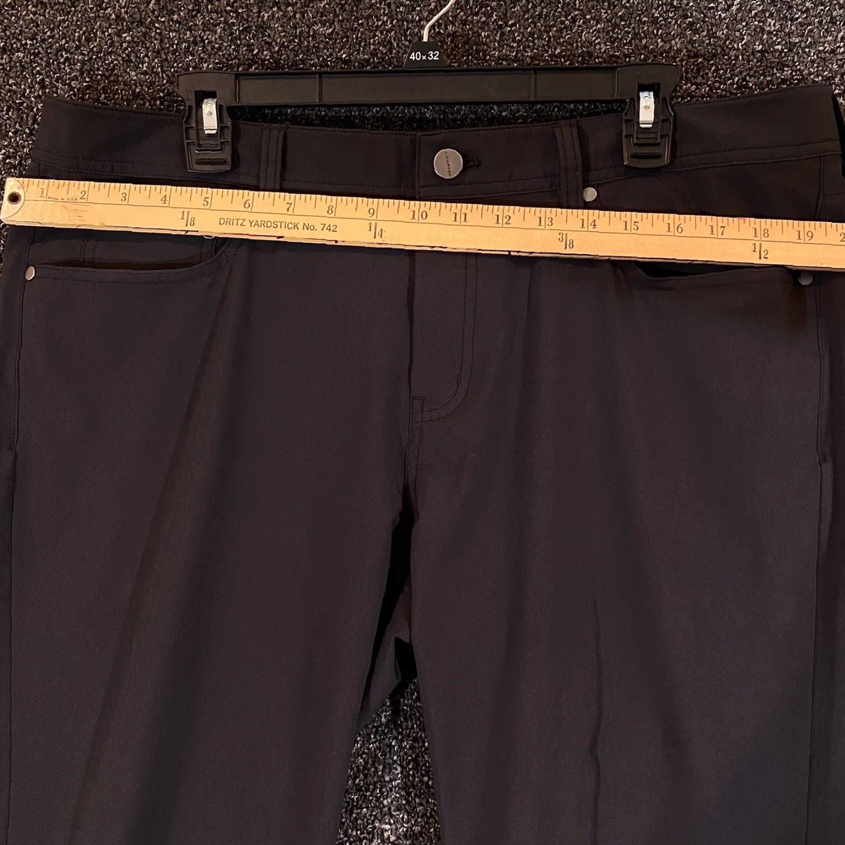 Vintage J Hilburn Pants Mens 38 Regular Dress Pants Black 38W 27L Polyester Casual Mens Size US 38 / EU 54 - 5 Thumbnail
