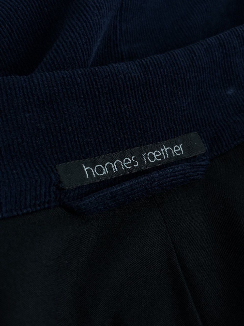 hannes roether Hannes Roether Navy Blue Corduroy Jacket With Black Pockets Size US M / EU 48-50 / 2 - 19 Thumbnail