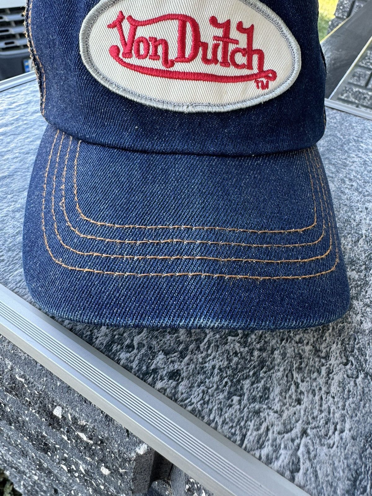 Vintage Vintage Von Dutch denim Y2K trap Tryuck Hat cap Jeans Logo Size ONE SIZE - 3 Thumbnail