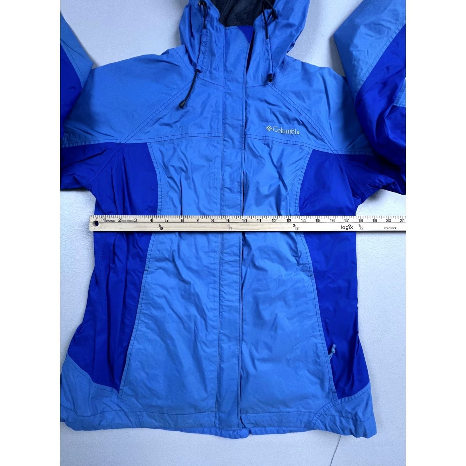 Vintage Columbia Jacket Womens Medium Blue Omni-Tech Hooded Rain Coat Waterproof Outdoor Size M / US 6-8 / IT 42-44 - 6 Thumbnail