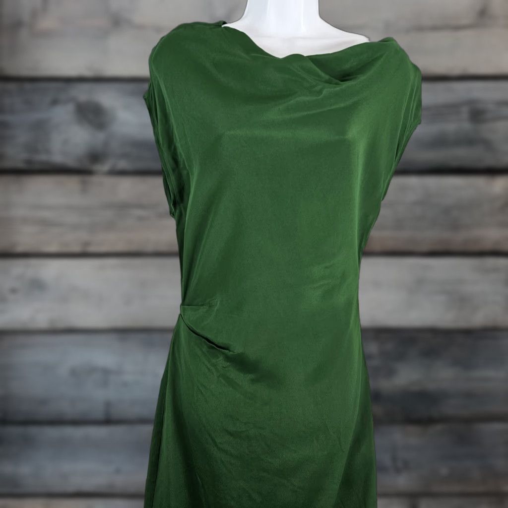 Reiss Reiss: Giannon Velvet Funnel Neck Asymmetric Midi Dress. | Grailed