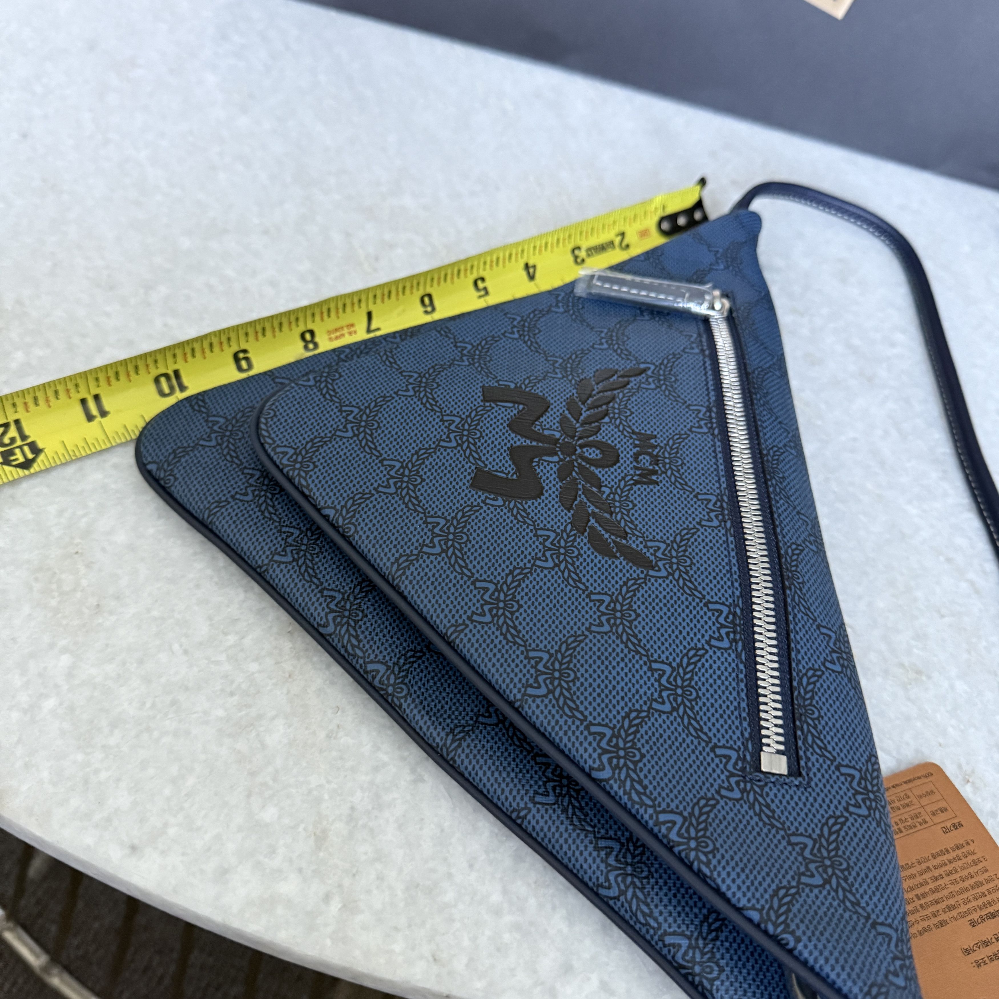 MCM MCM Blue Canvas and leather Triangle Shoulder Bag Size ONE SIZE - 13 Thumbnail