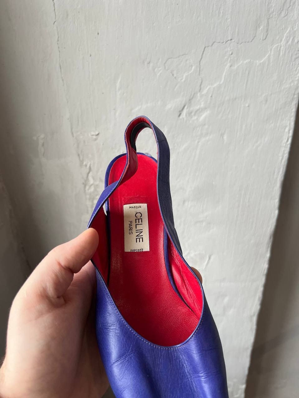 Celine 80’S CELINE ITALY ESCARPINS BLUE LEATHER HEELS CLASSIC SZ 39 Size US 9 / IT 39 - 7 Thumbnail