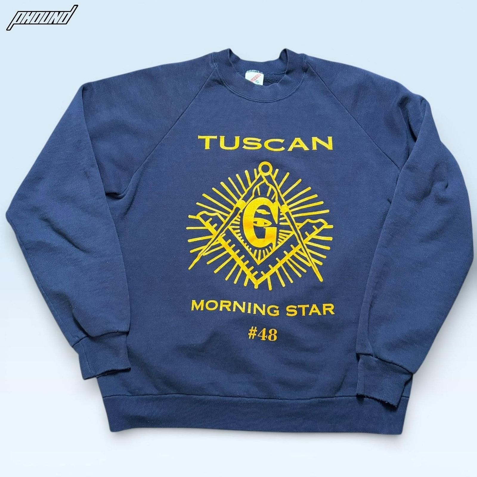 Jerzees Vtg Jerzees Sweatshirt XL Tuscan Morning Star Masonic USA 90 Size US XL / EU 56 / 4 - 1 Thumbnail