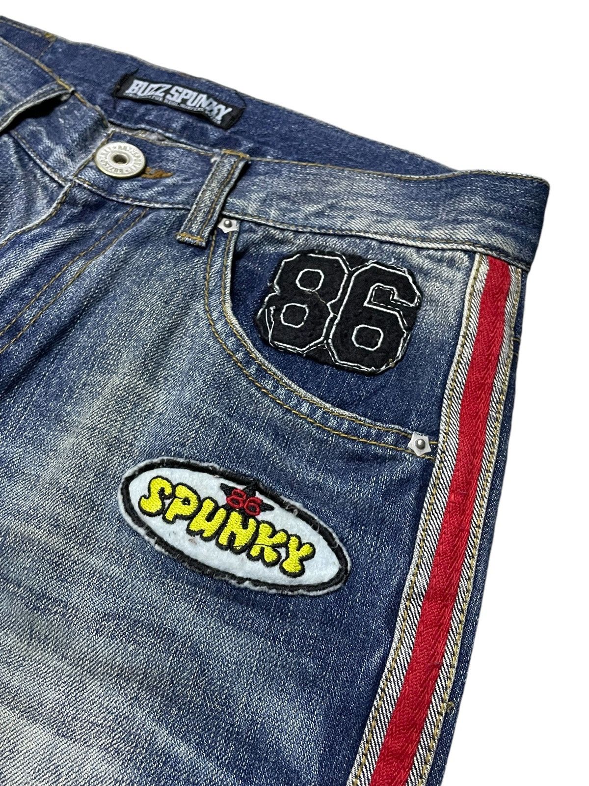 Hysteric Glamour × Shellac Buzz Spunky Japan Archive Surfer Patched Loose Jeans Size US 30 / EU 46 - 14 Thumbnail