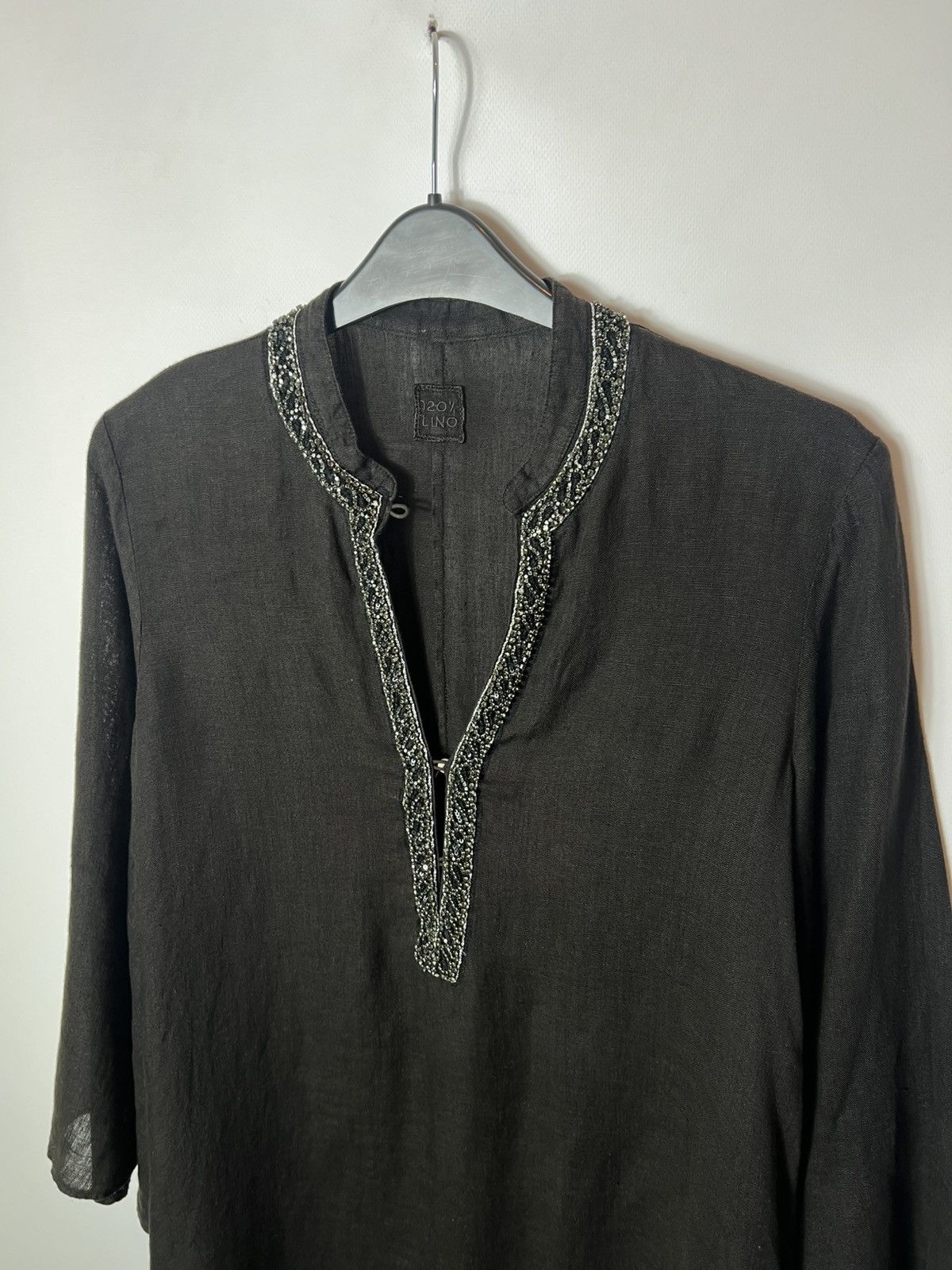 120% Lino Vintage streetwear 120% Lino Avant Garde Linen Dress Size 42 Size M / US 6-8 / IT 42-44 - 2 Thumbnail