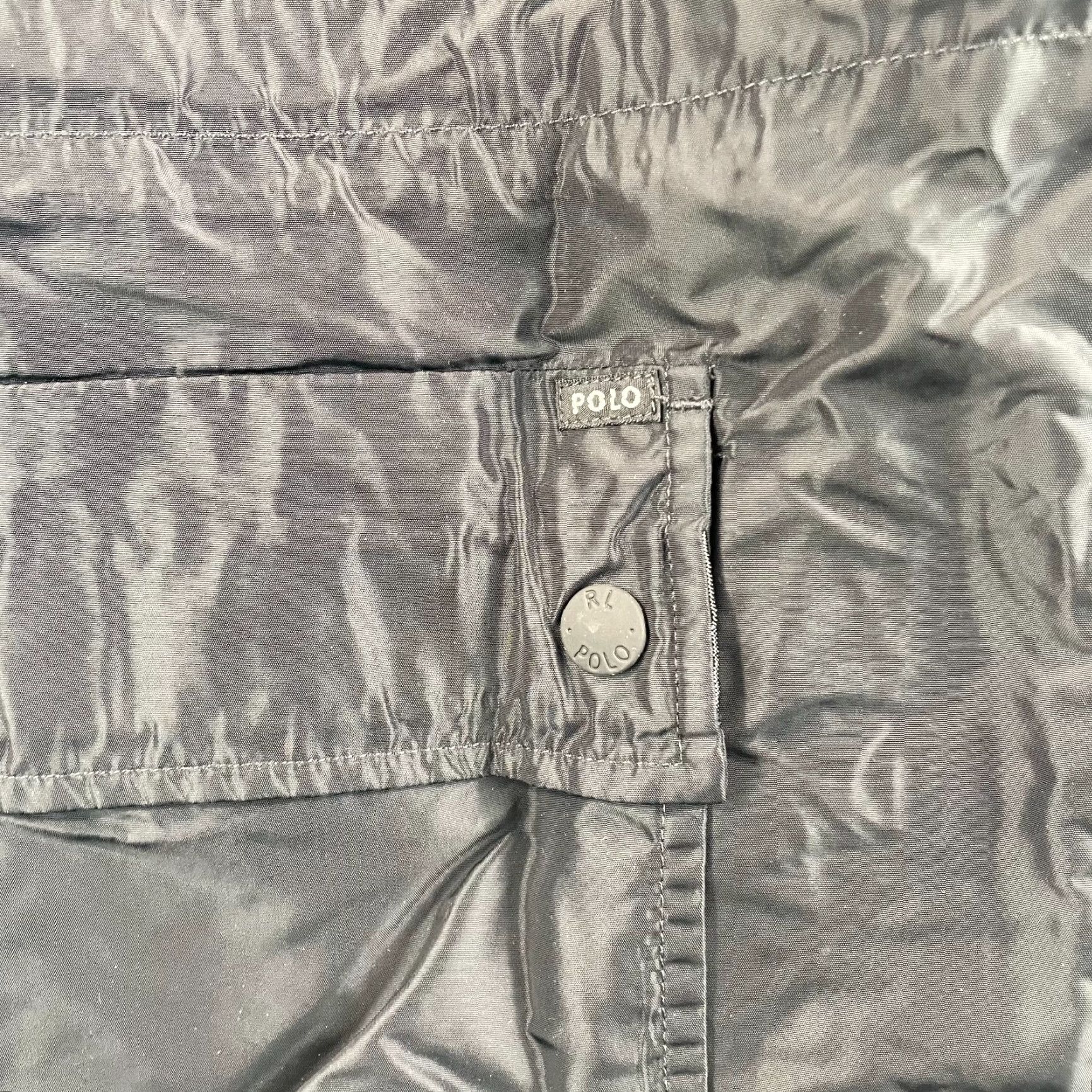 Polo Ralph Lauren VINTAGE Polo Ralph Lauren Rain Coat Jacket Men 2XL Black Foldable Hood Full Zip Vented Jacket Size US XXL / EU 58 / 5 - 5 Thumbnail
