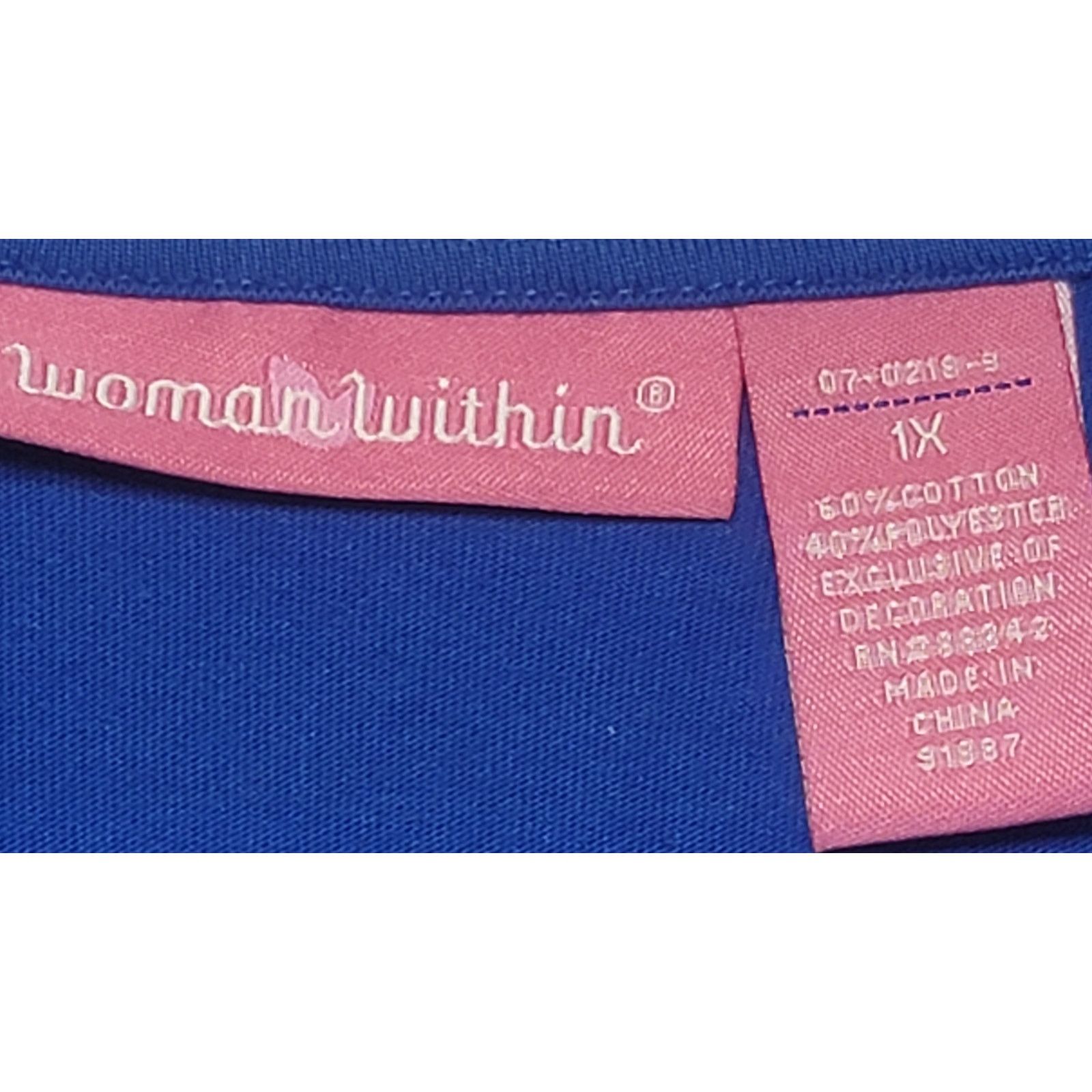 Other Woman Within Blue Material Florets Bodice Top1X Plus NWOTS Size XL / US 12-14 / IT 48-50 - 4 Thumbnail