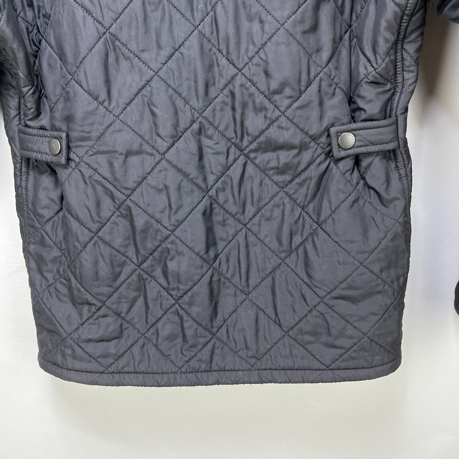 Barbour × Vintage Vintage Barbour Powell Quilted Jacket Boys Large 10/11 Black Size US L / EU 52-54 / 3 - 15 Thumbnail