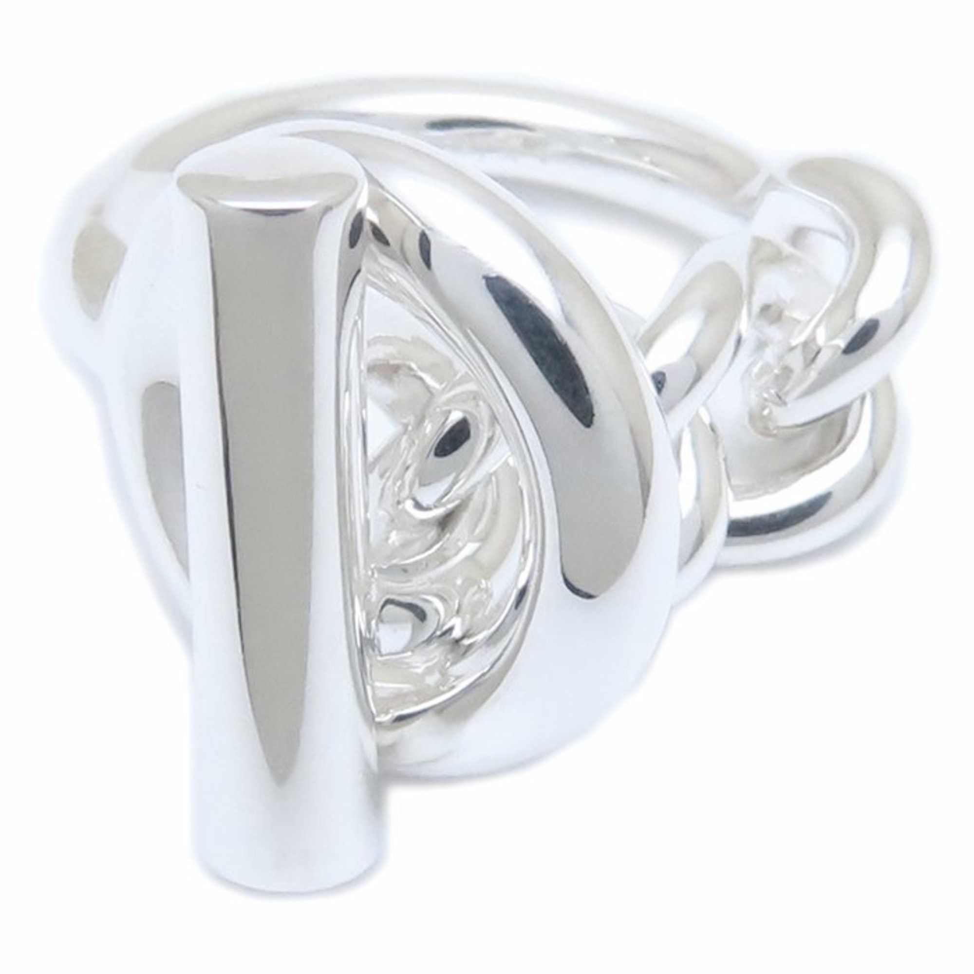 HERMES Croisette Ring #52, Sterling Silver, Women's, 294454