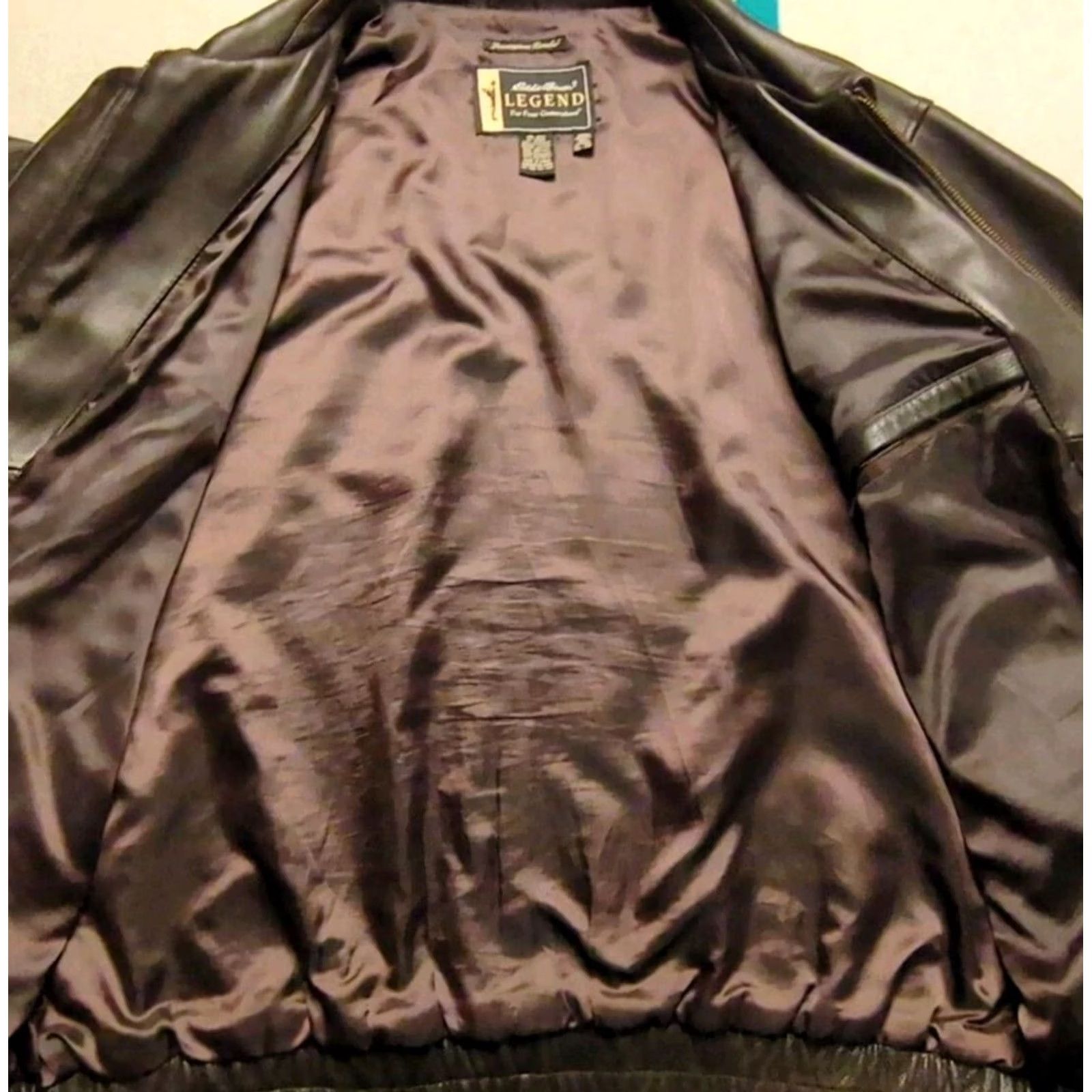 Eddie Bauer VINTAGE Eddie Bauer Leather Bomber Jacket Motorcycle Biker Zip Lined XL Tall Mens Size US XL / EU 56 / 4 - 3 Thumbnail