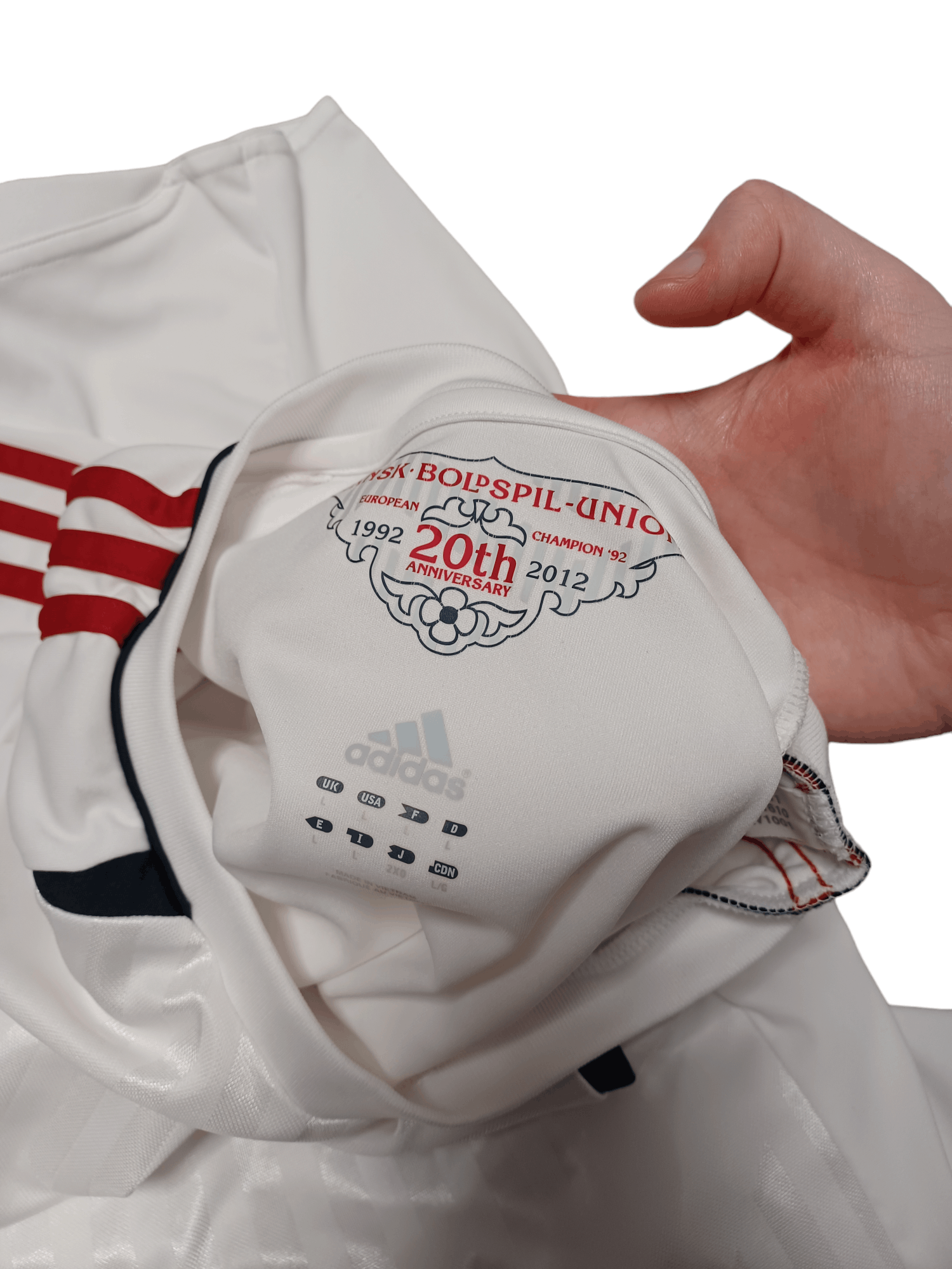Adidas BLOKECORE VINTAGE 2011 DANEMARK NATIONAL TEAM JERSEY Size US L / EU 52-54 / 3 - 6 Thumbnail