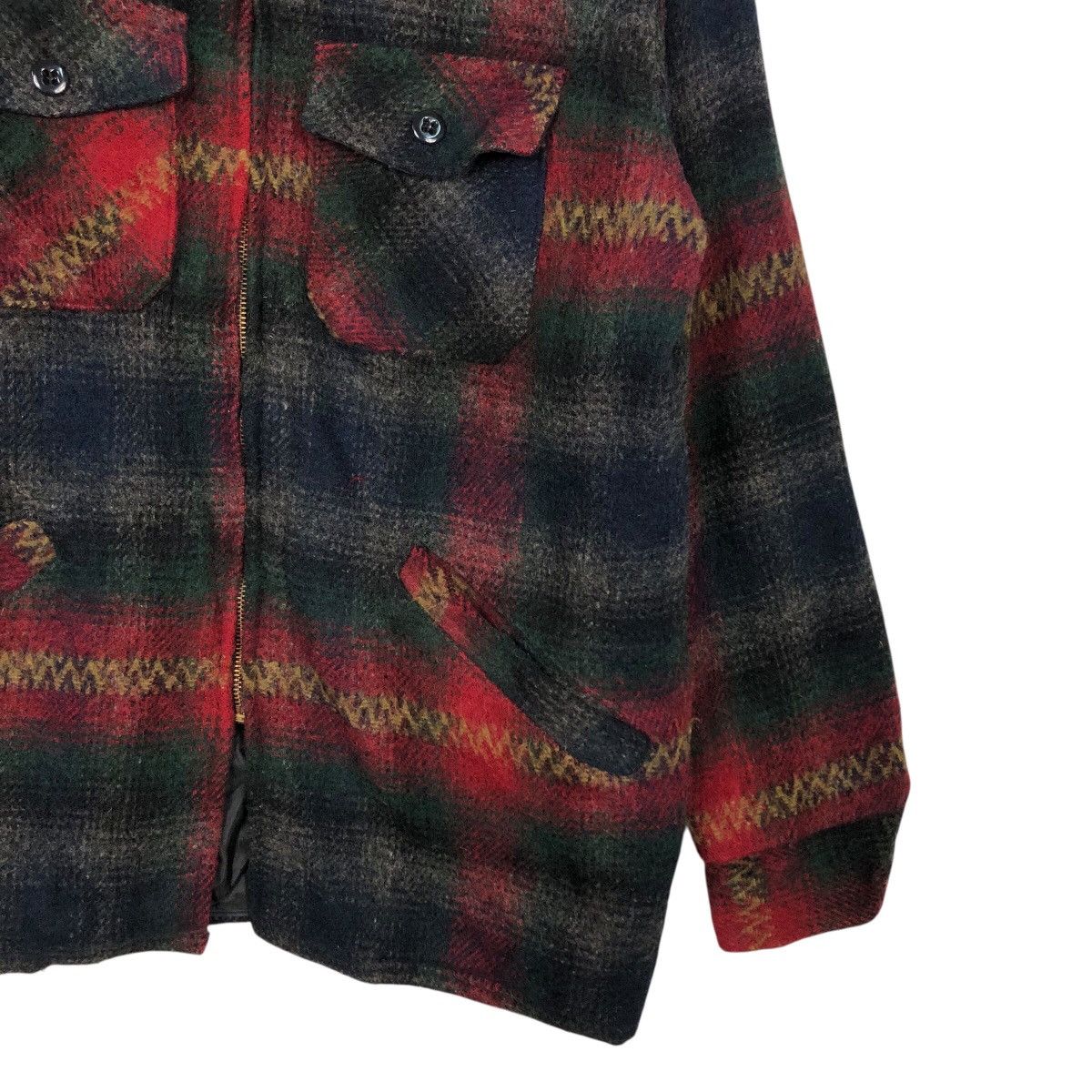 Vintage 📌Vintage Wool Work Jacket Melton Outer Wear Tartan Design Size US L / EU 52-54 / 3 - 6 Thumbnail