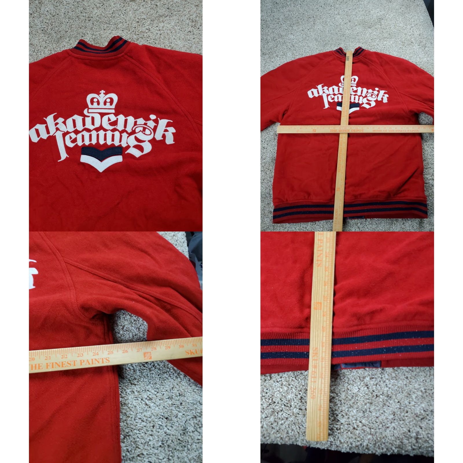 Akademiks VINTAGE Akademiks Varsity Jacket XL Mens Red Snap Front Stitched Wool Blend Y2K Size US XL / EU 56 / 4 - 8 Thumbnail