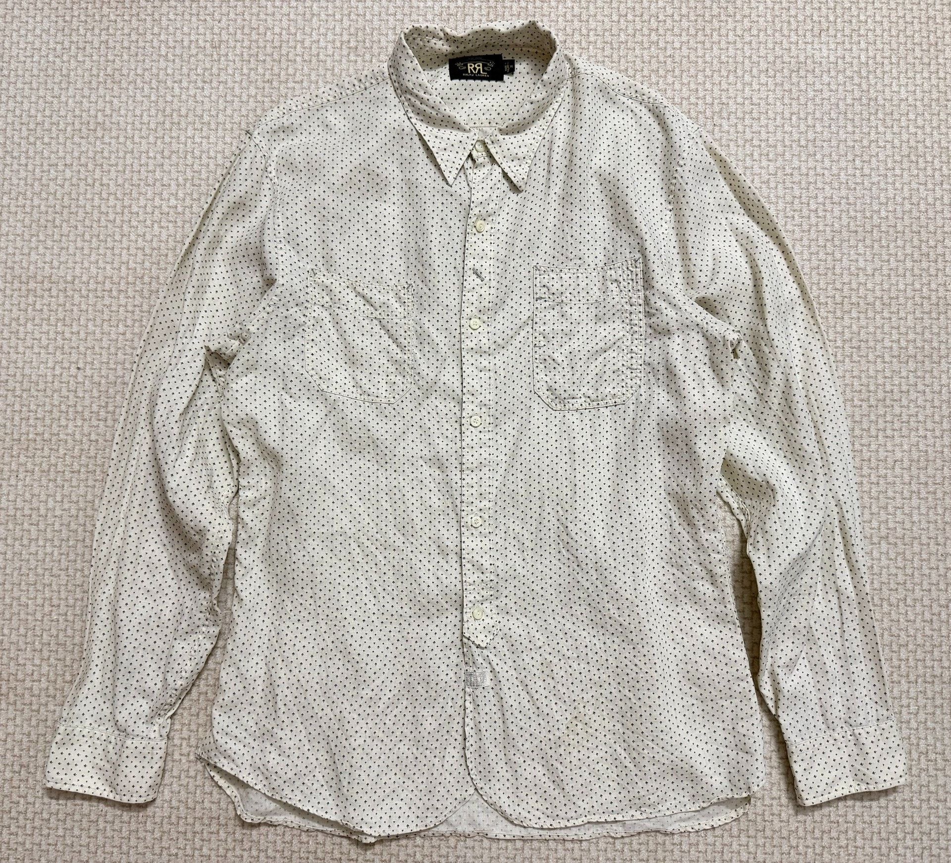 RRL Ralph Lauren RRL Poker Print Linen Shirt XL Size US XL / EU 56 / 4 - 1 Thumbnail