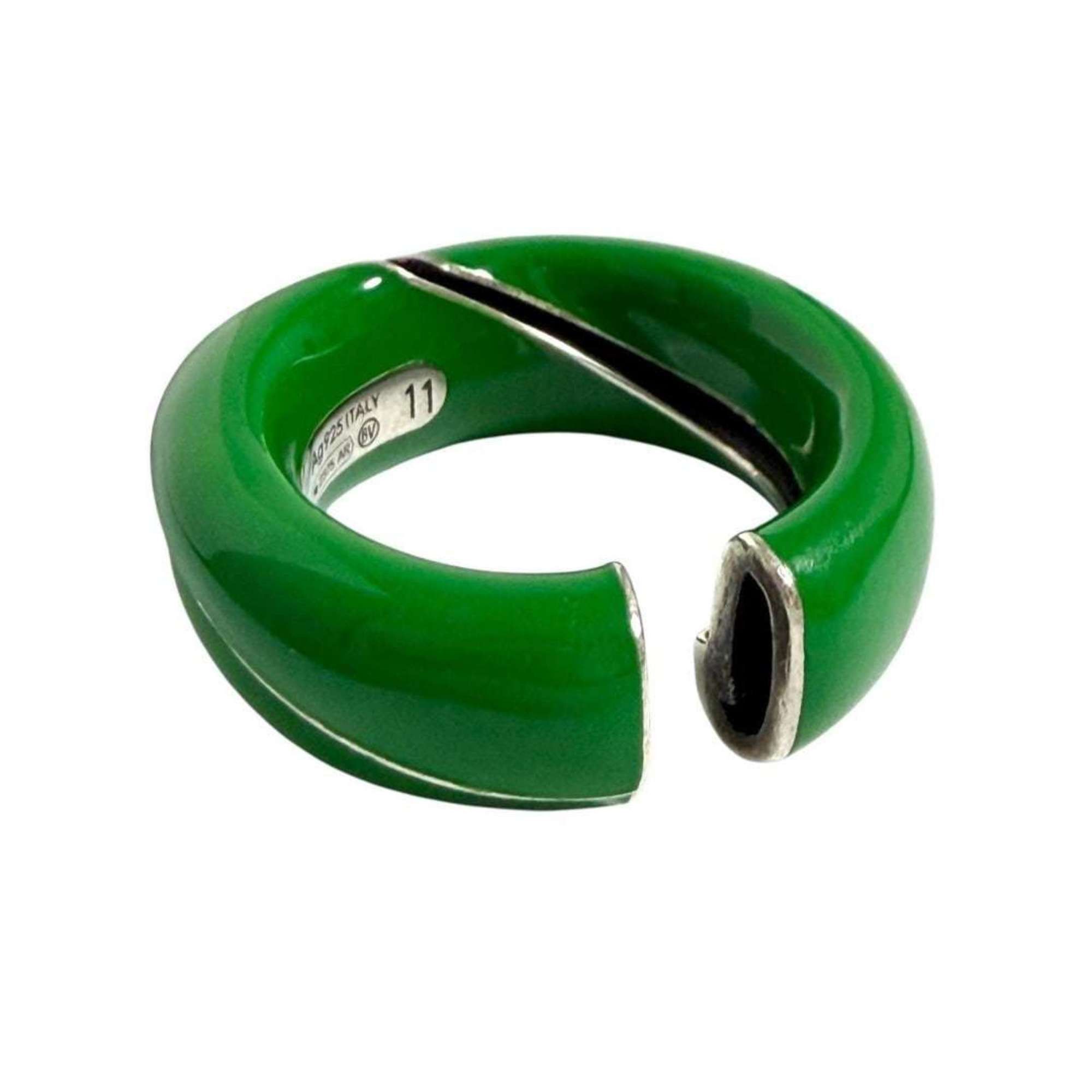 Bottega Veneta Bottega Veneta Paraquito Ring for Men and Women, Size 11, Silver Size ONE SIZE - 1 Thumbnail