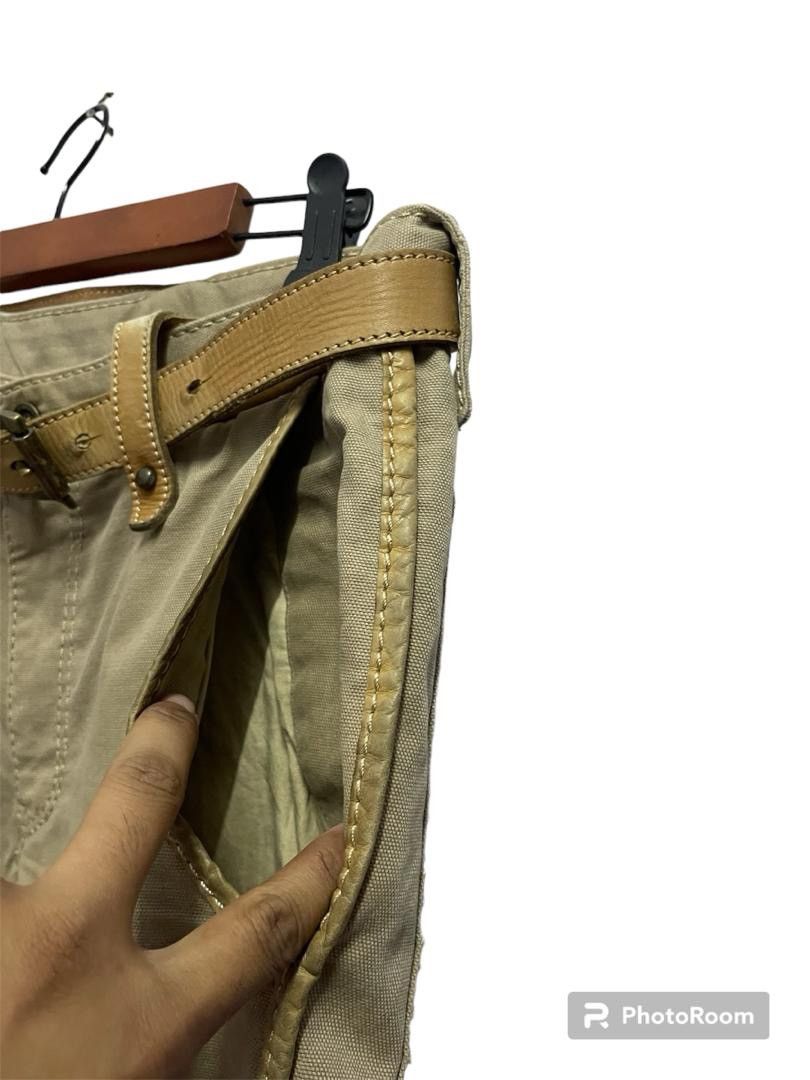 Issey Miyake Issey Miyake Early 2000 A/W Leather Trim Pants with Belt Size US 34 / EU 50 - 5 Thumbnail