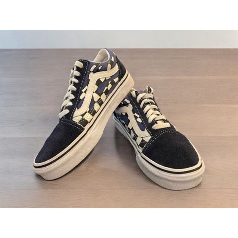 Vans Blue Vans Tennis Sneakers Checked Female Sz 6.5 Size US 6.5 / IT 36.5 - 4 Thumbnail