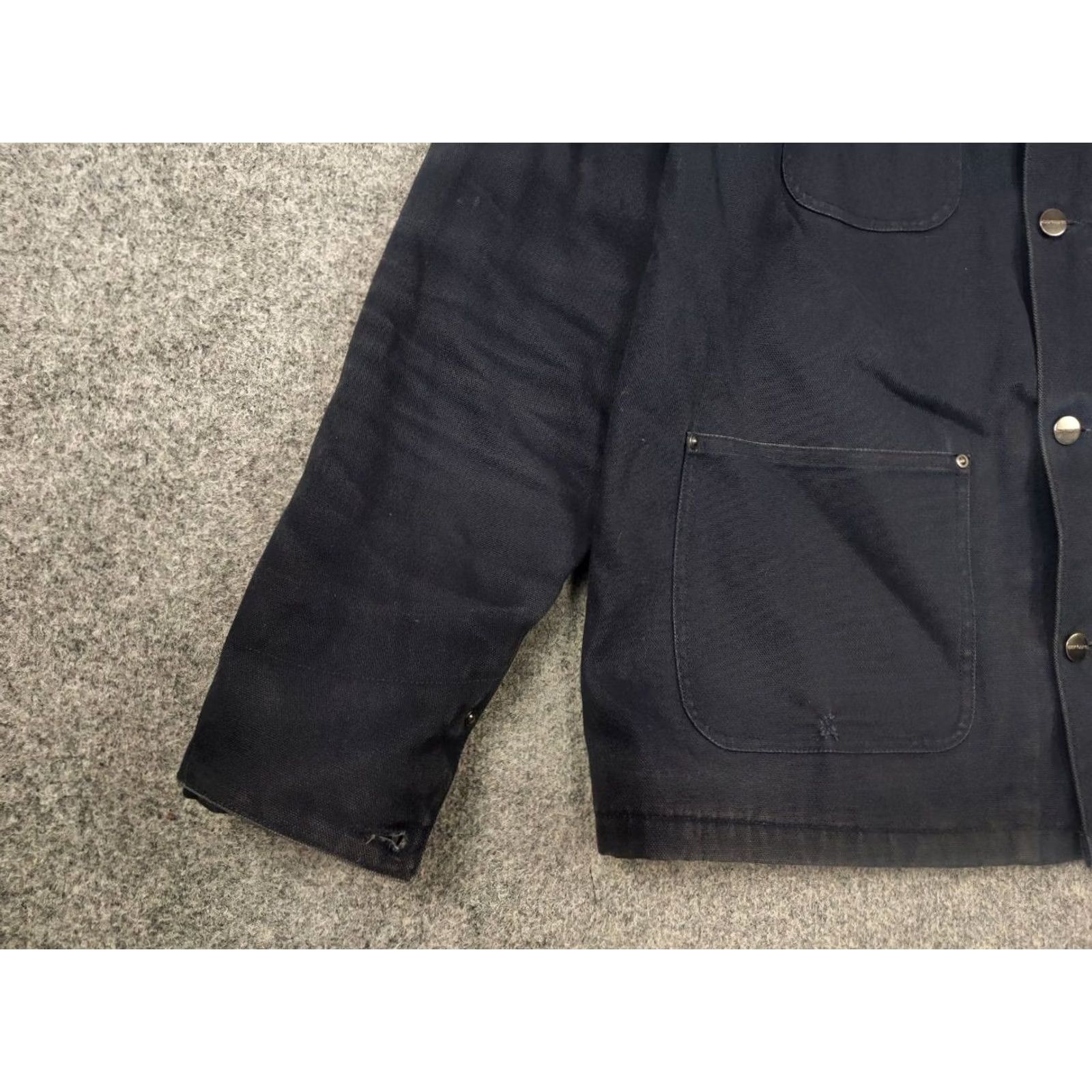 Carhartt VINTAGE Carhartt michigan coat Navy Blue Faded Canvas Linen Pocket Jacket USA Size US L / EU 52-54 / 3 - 6 Thumbnail
