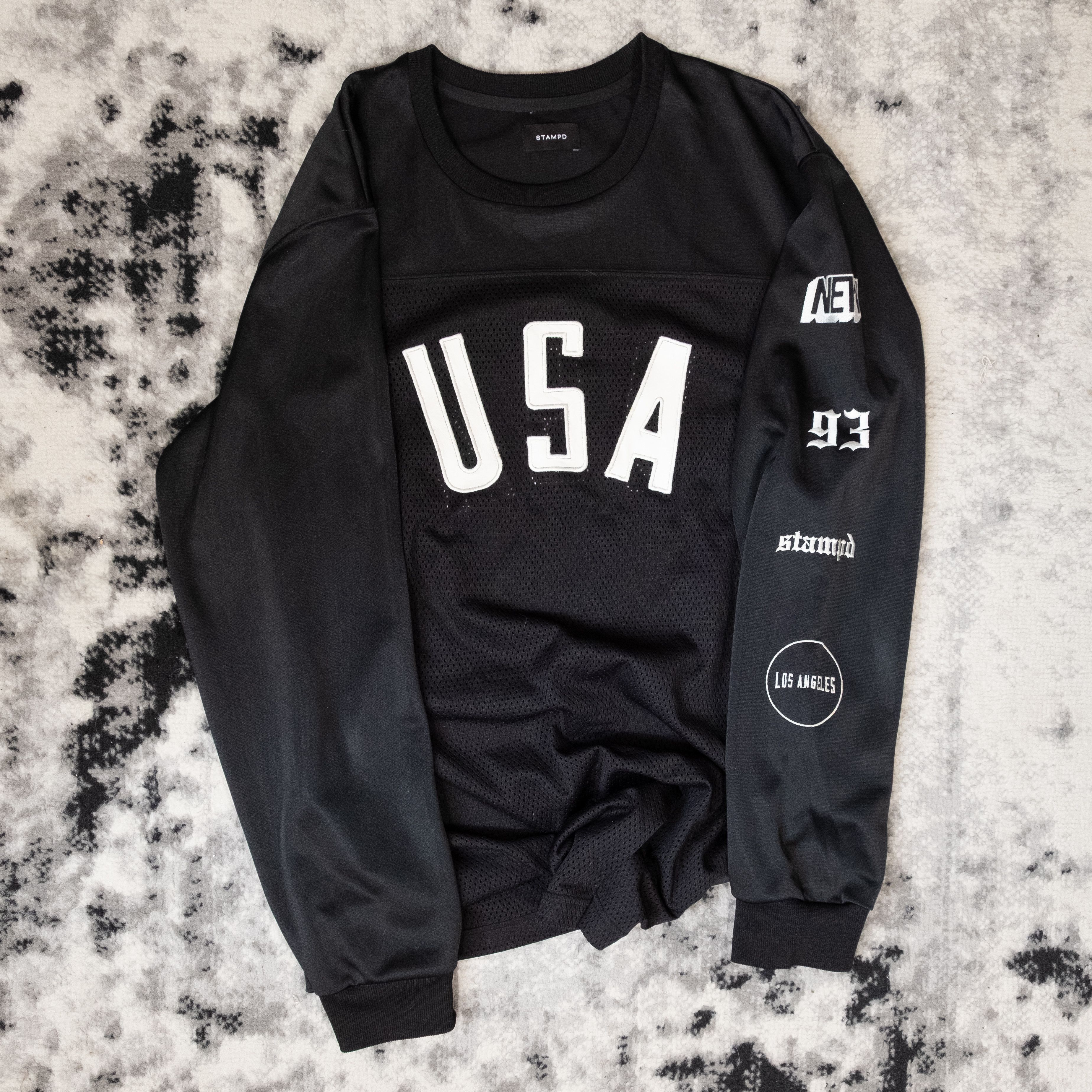 Japanese Brand × Stampd Stampd Black USA Panel Long Sleeve Jersey Size US L / EU 52-54 / 3 - 1 Thumbnail