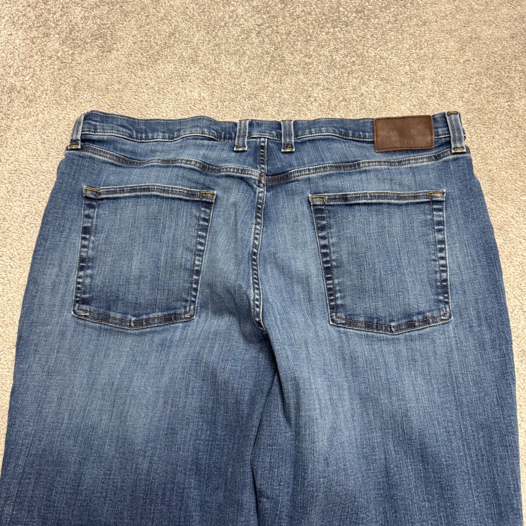 Vintage L.L. Bean Jeans Mens 40x28 Blue BeanFlex Classic Fit Denim Straight Leg Cotton Size US 40 / EU 56 - 4 Thumbnail