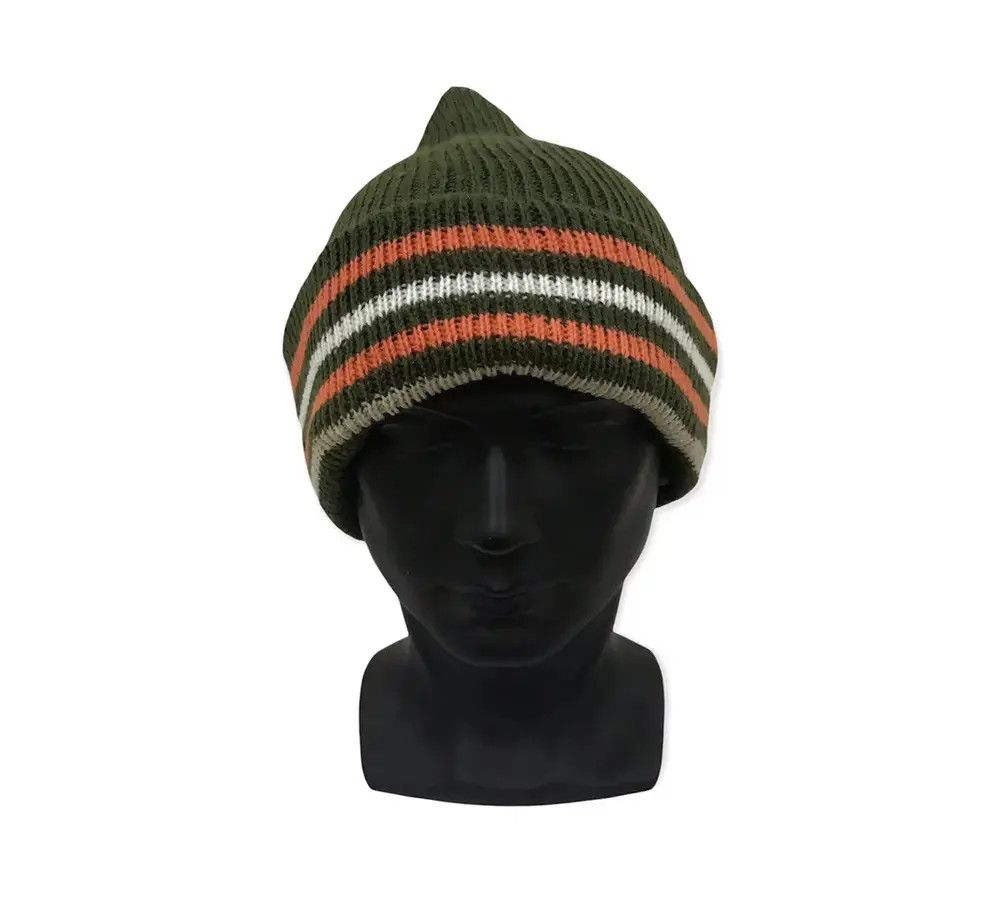 Japanese Brand × Vintage Japanese Brand Stripe Design Beanie Hat Size ONE SIZE - 2 Thumbnail