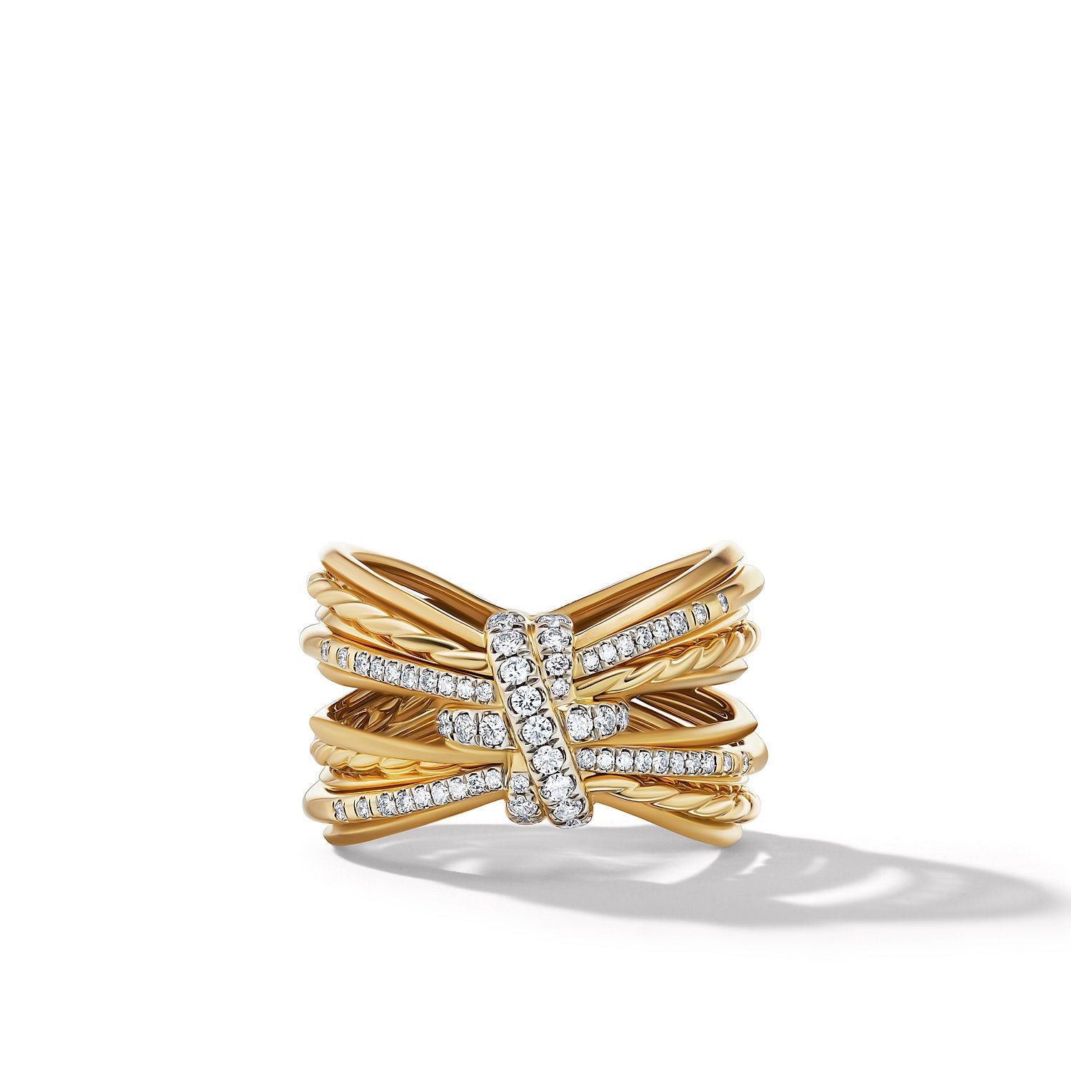 David Yurman o1w1db10325 R17187D Ring in 18K Yellow Gold with Diamonds Size ONE SIZE - 1 Thumbnail