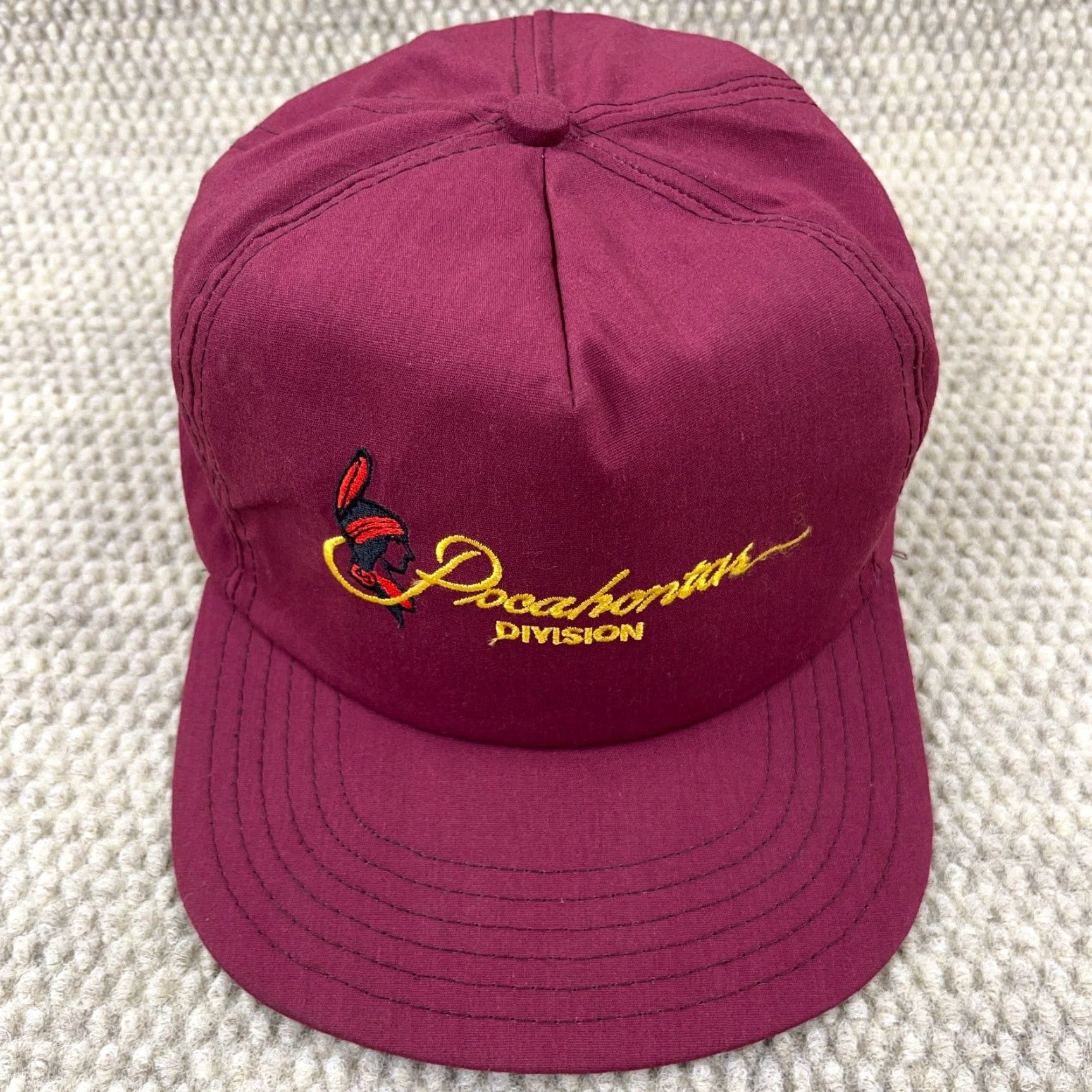 Vintage VINTAGE Norfolk Southern Trucker Hat Cap Pocahontas USA 90s Red Nylon Knit Adjustable Hat Mens Size ONE SIZE - 4 Thumbnail