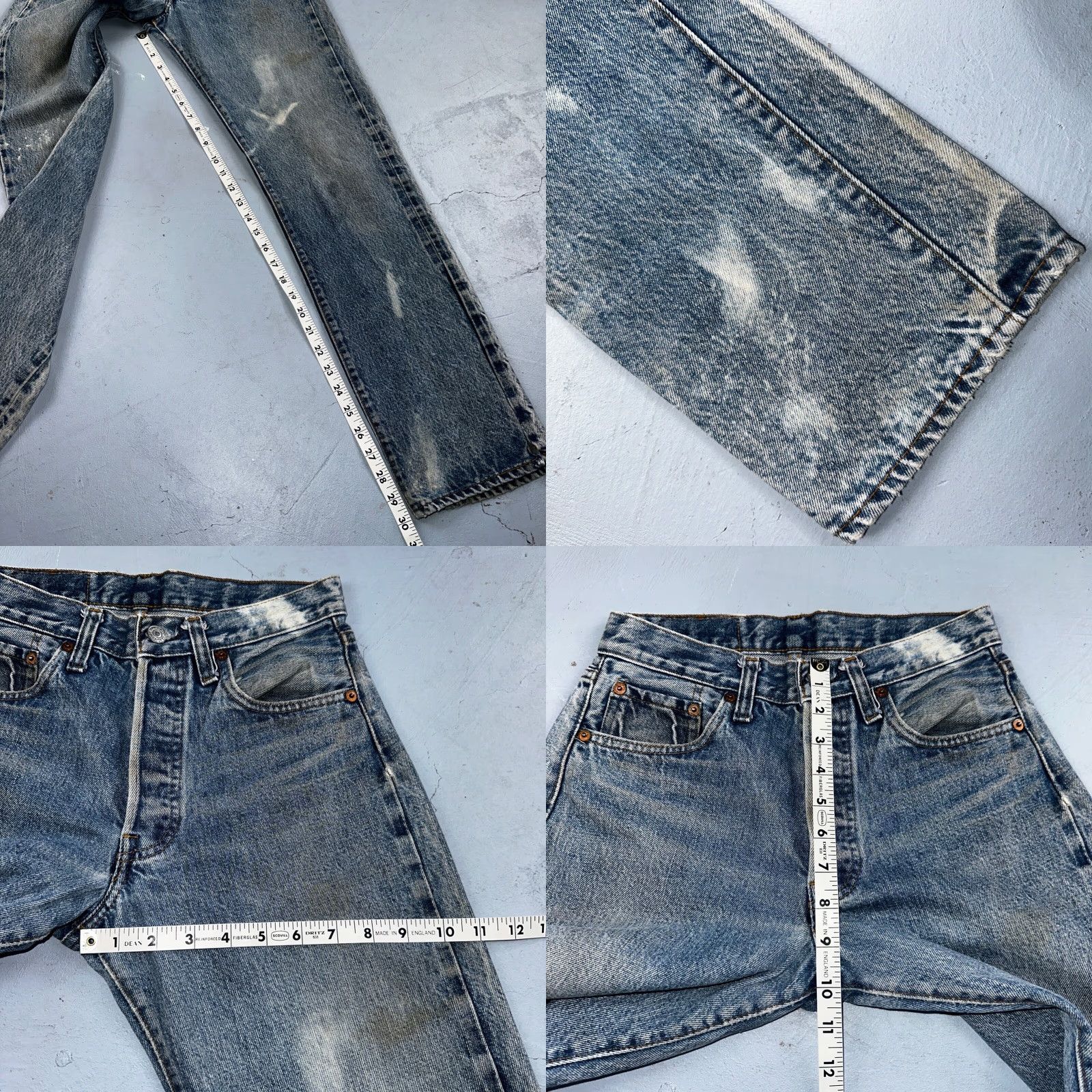 Levi's VINTAGE Levi's 501 Jeans Men 28x34 Blue Denim Straight 80s USA Selvedge Distressed Classic 501 XX Size US 28 / EU 44 - 8 Thumbnail