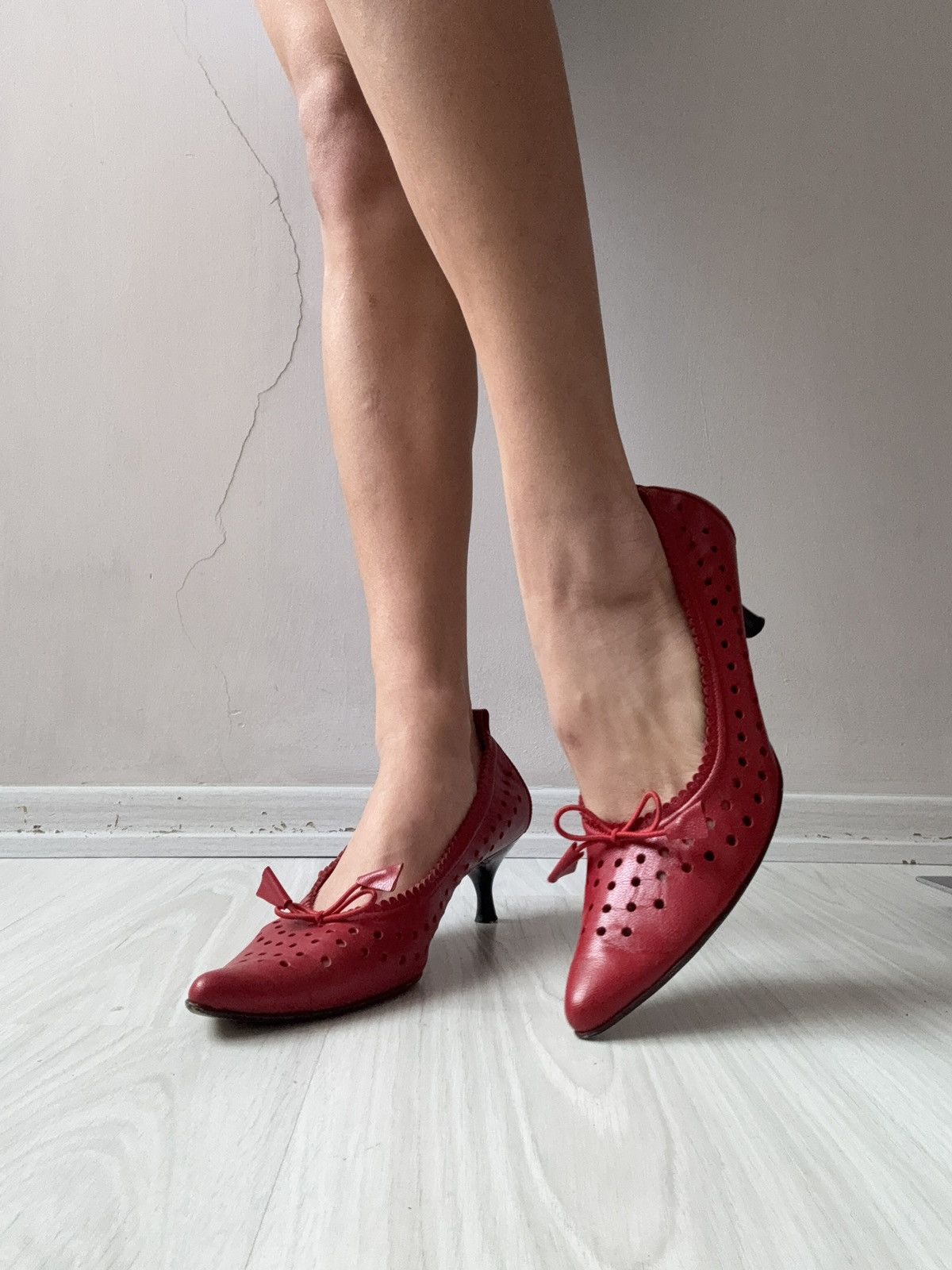 Vintage y2k leather kitten heels Size US 8.5 / IT 38.5 - 2 Thumbnail