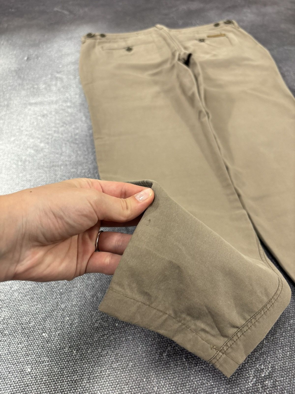 Burberry Burberry Brit Women’s Beige Straight Fit Luxury Chino Pants Size 34" / US 12 / IT 48 - 17 Thumbnail
